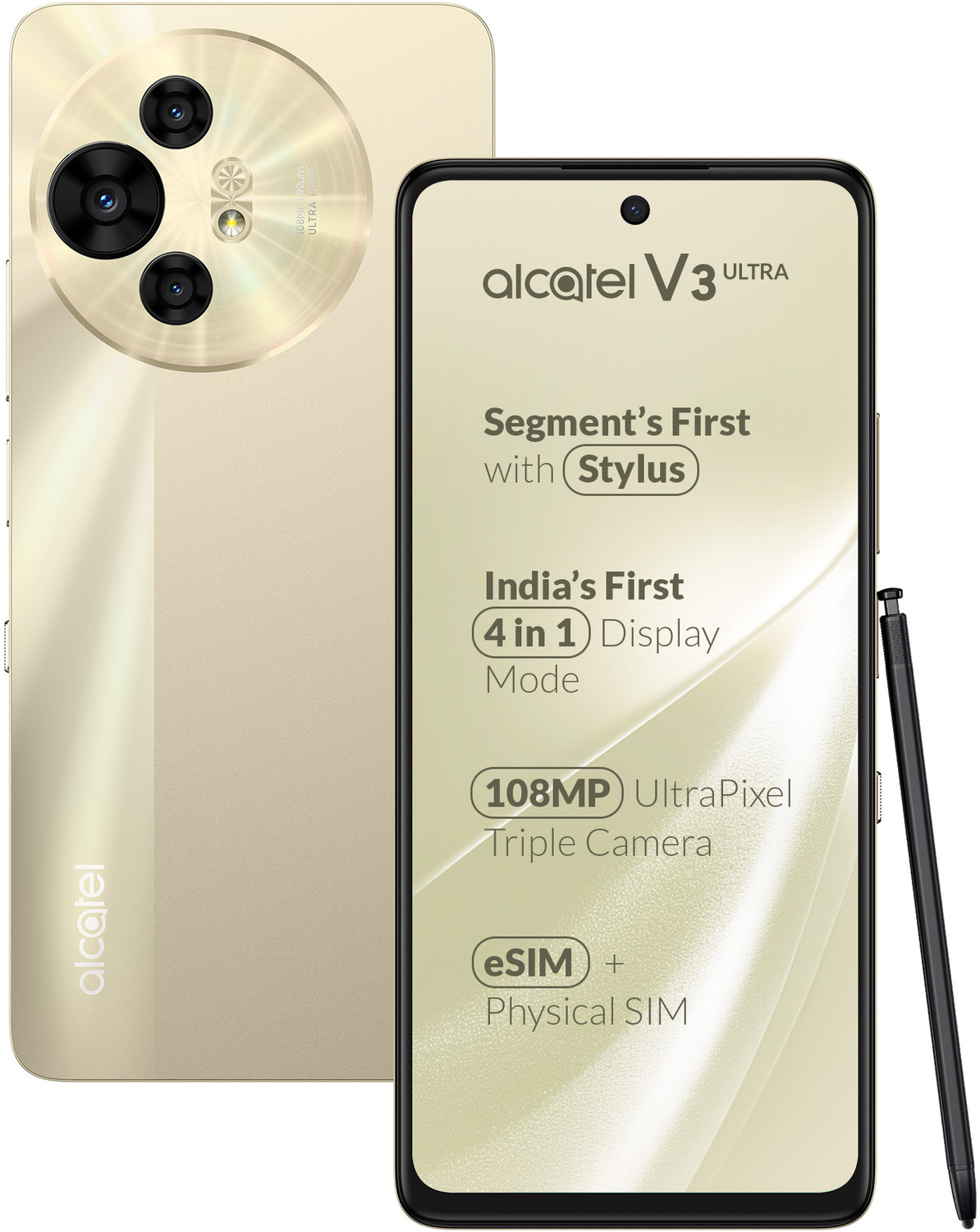Image of Alcatel V3 Ultra 5G (Champagne Gold, 128 GB)