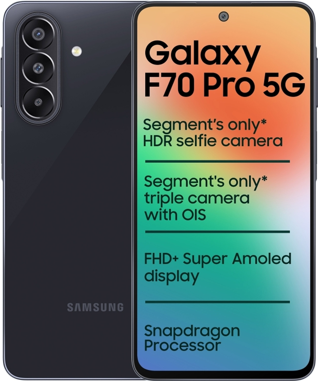 Image of Samsung Galaxy F70 Pro 5G (Alpha Black, 128 GB)