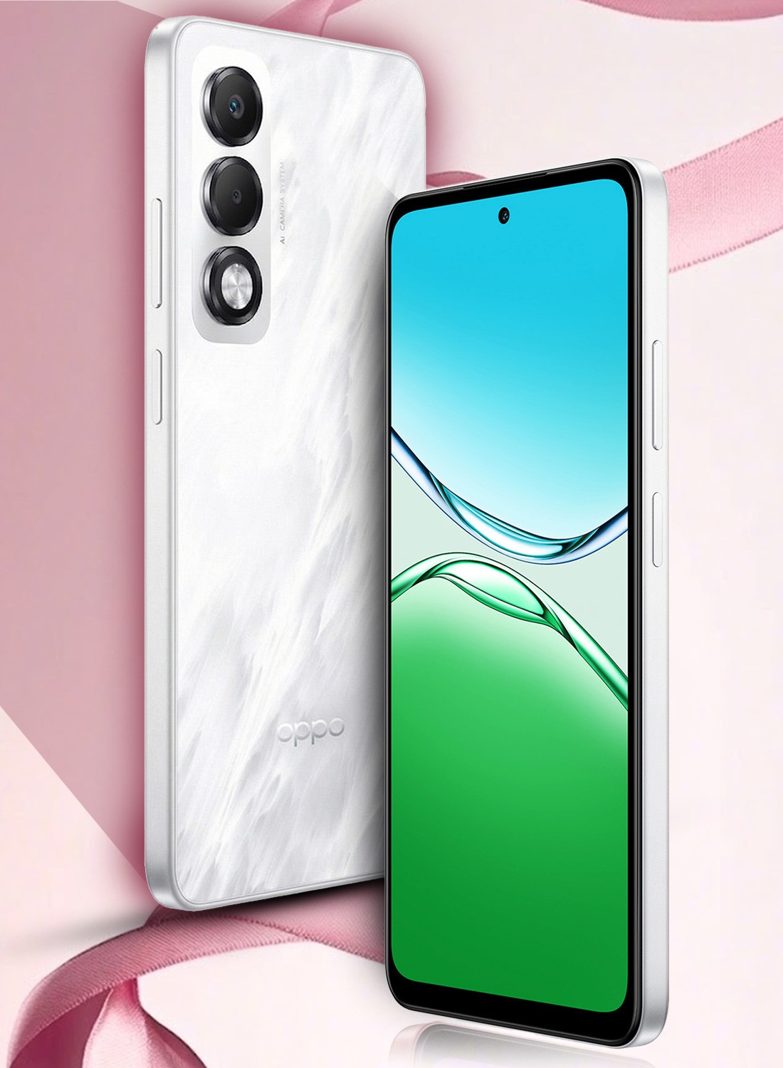 Image of OPPO K13x 5G 6000mAh and 45W SUPERVOOC Charger & AI (Mist White, 128 GB)