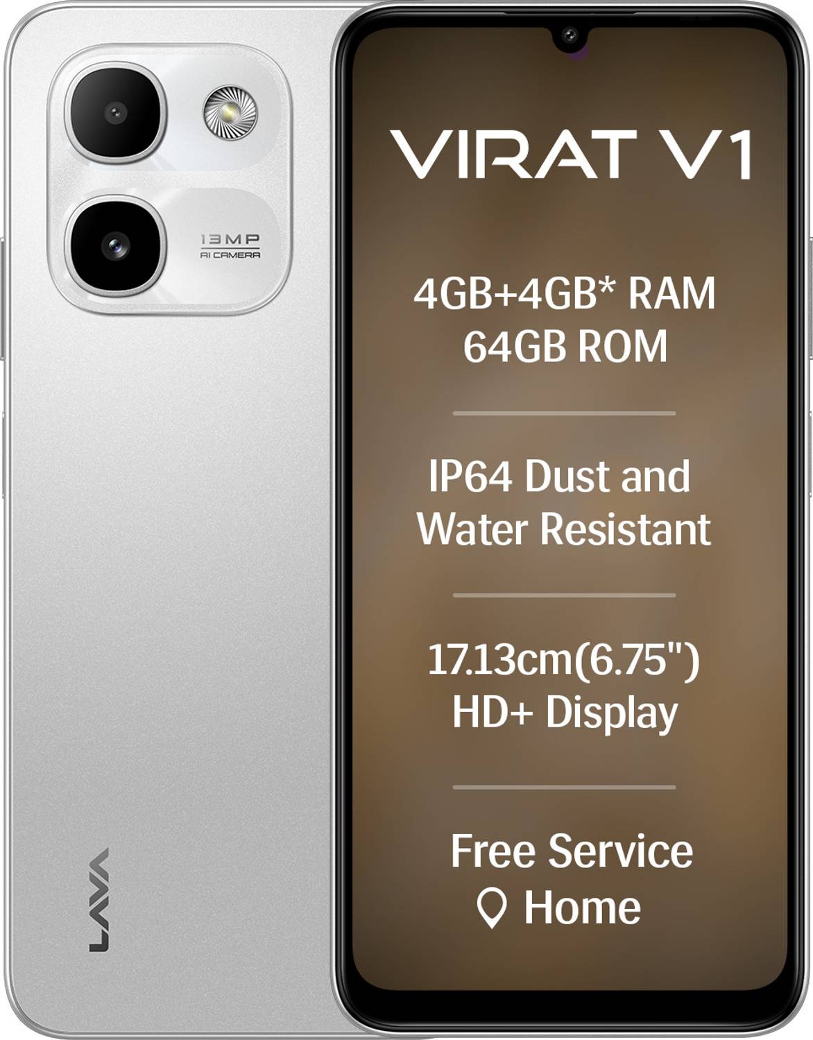 LAVA Virat V1 (Himalayan Silver, 64 GB) (4 GB RAM)
