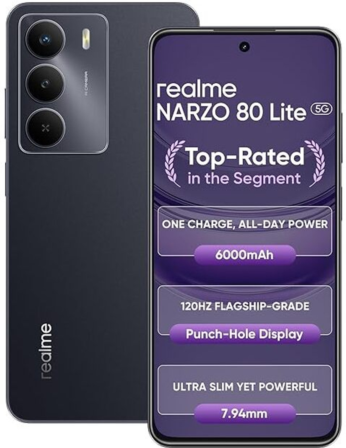 Image of realme Narzo 80 Lite 5G (Onyx Black, 128 GB)