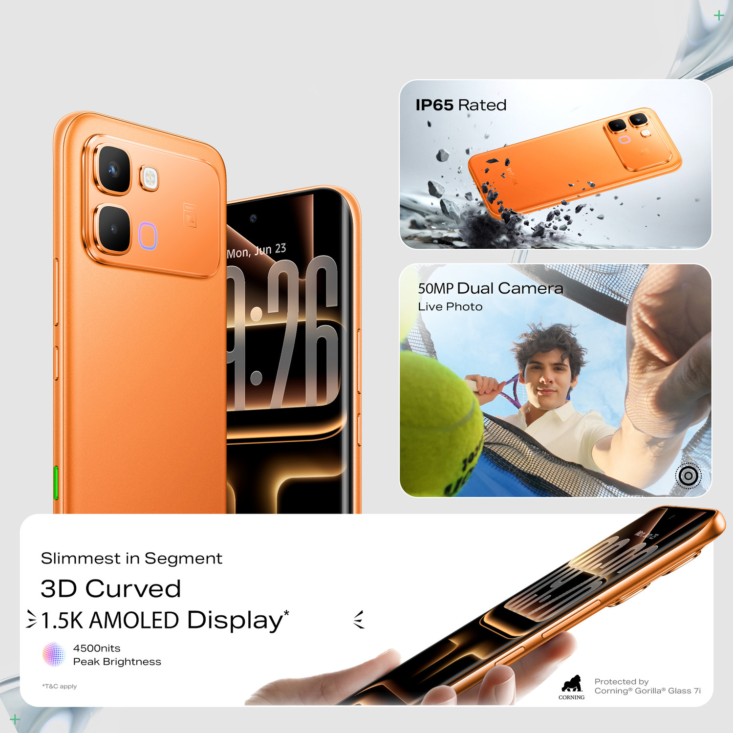 Image of Infinix Note edge (Solar Orange, 256 GB)