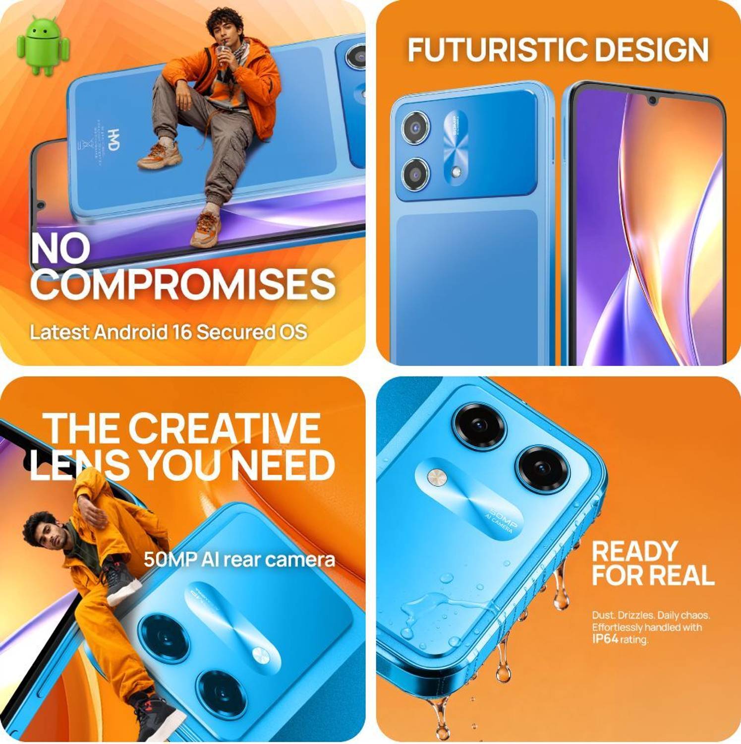 HMD VIBE2 5G 128GB Nordic Blue - Image 2