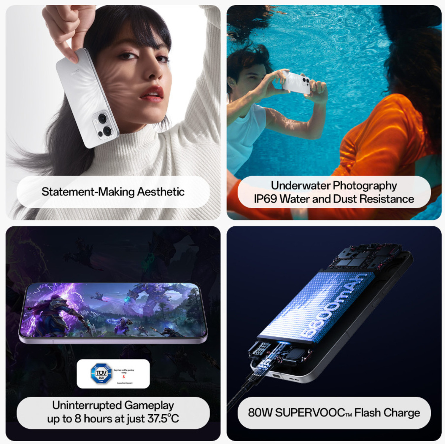 Image of OPPO RENO 13 5G (White / Ivory White, 128 GB)