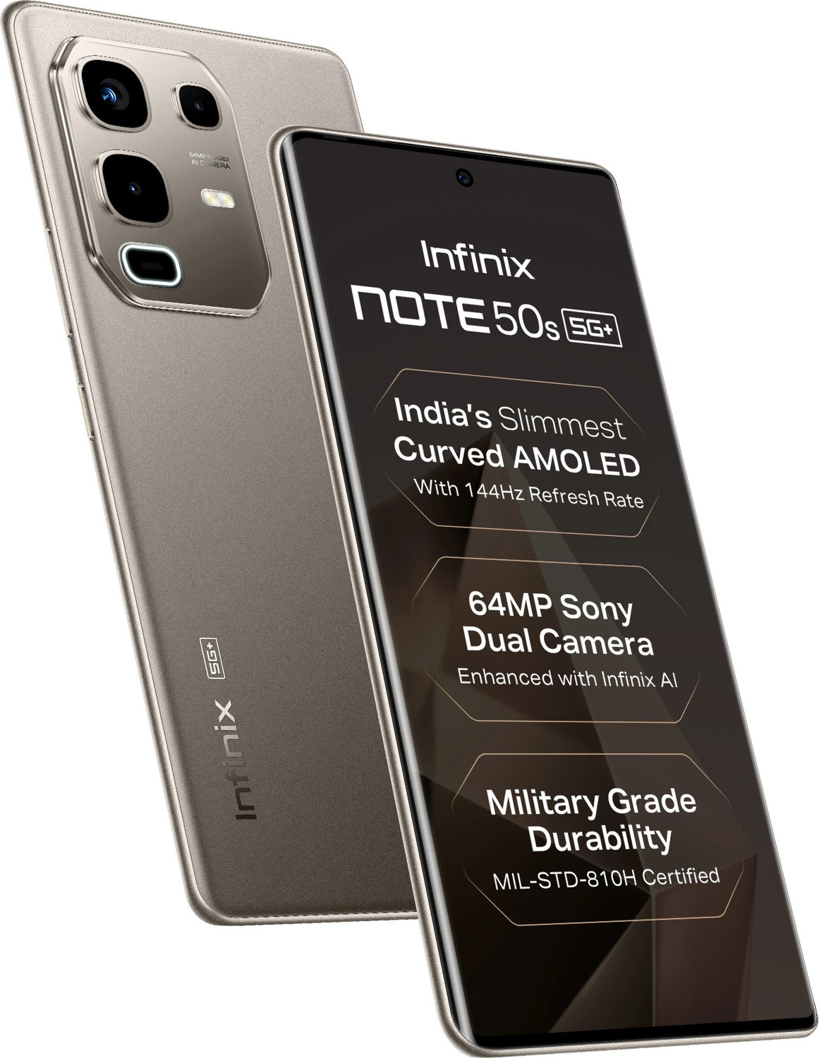 Image of Infinix Note 50s 5G+ 45W Charger In the Box & AI (Titanium Grey, 256 GB)