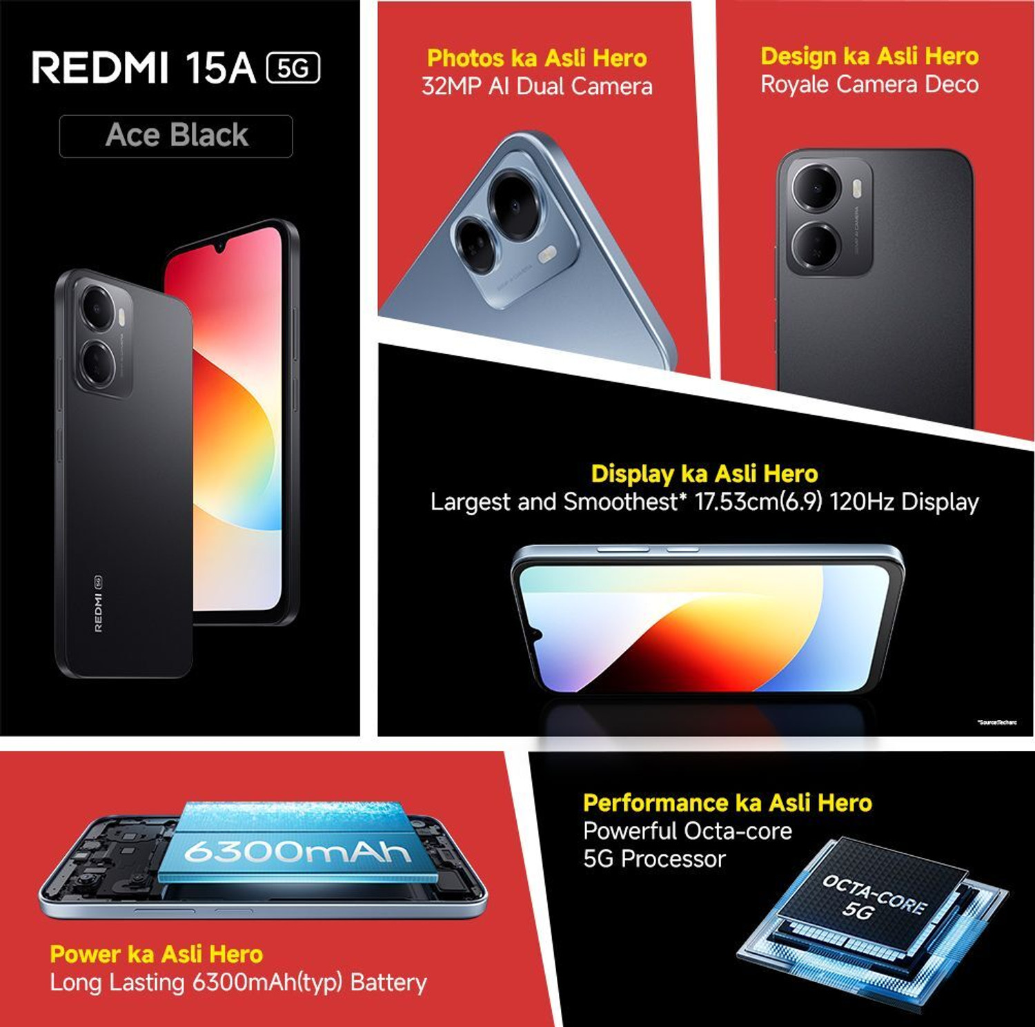 Image of REDMI 15A (Ace Black, 128 GB)