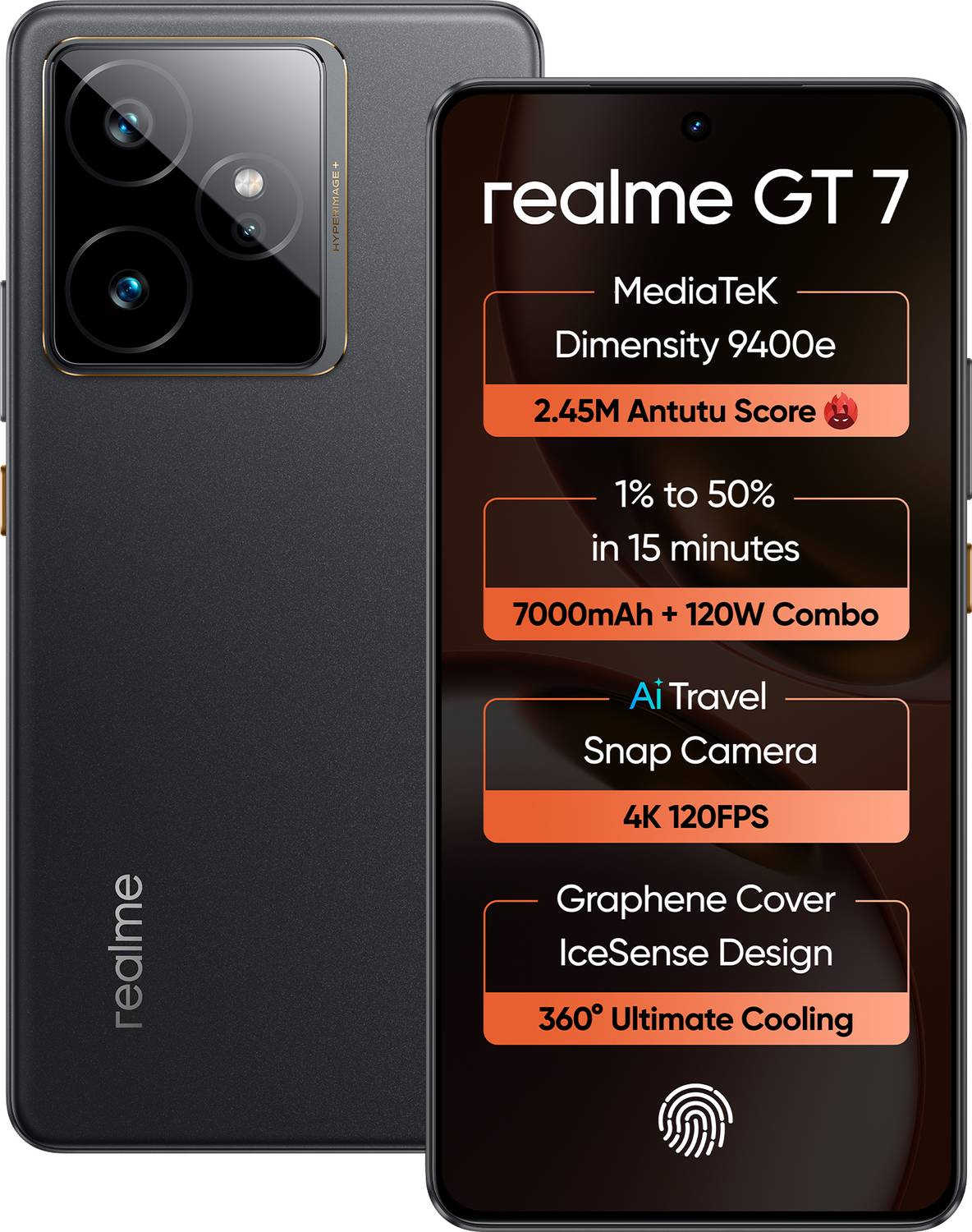 realme Gt 7 (Icesense Black, 256 GB) (8 GB RAM)
