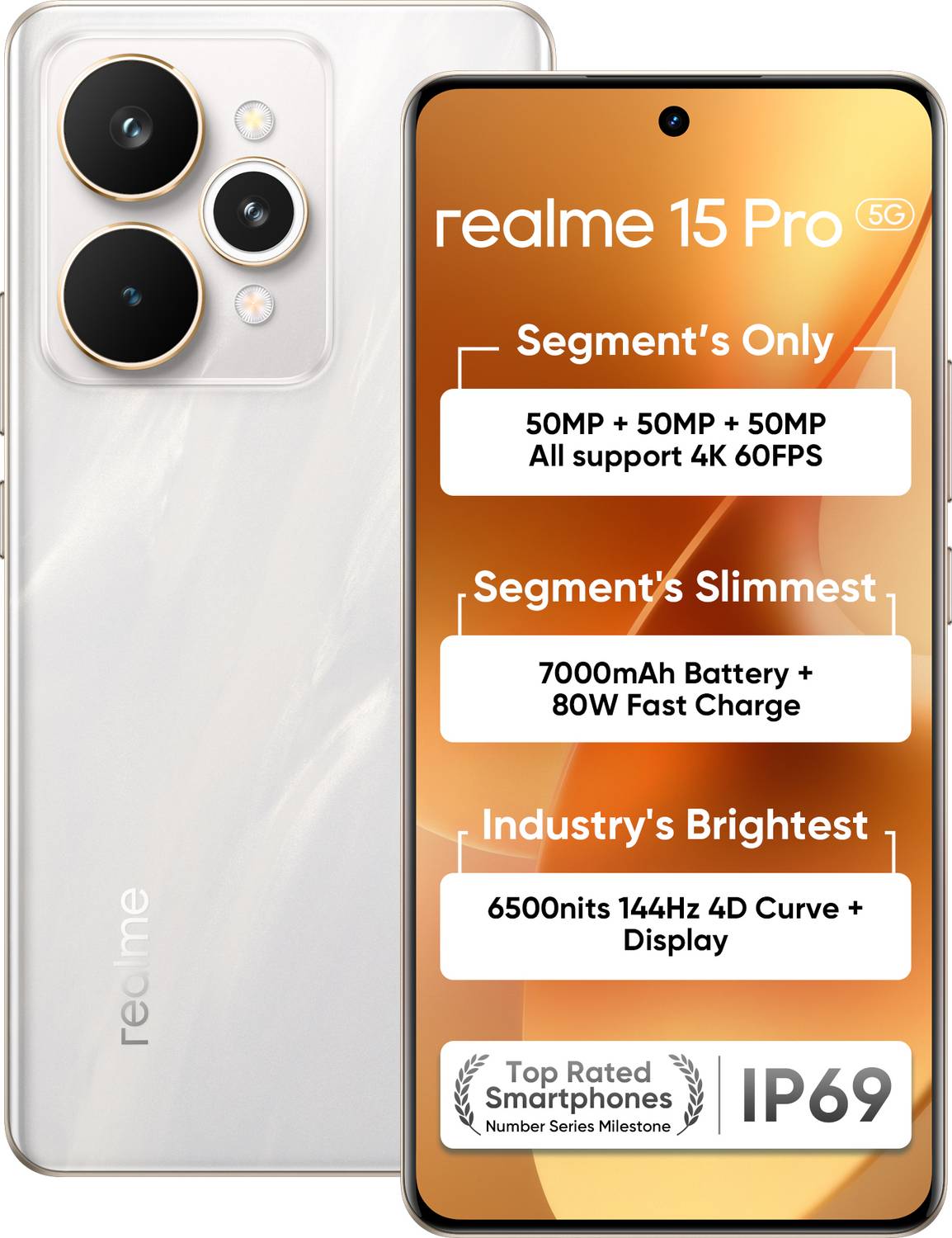 realme 15 Pro 5G (256GB, Silver) - Image 2