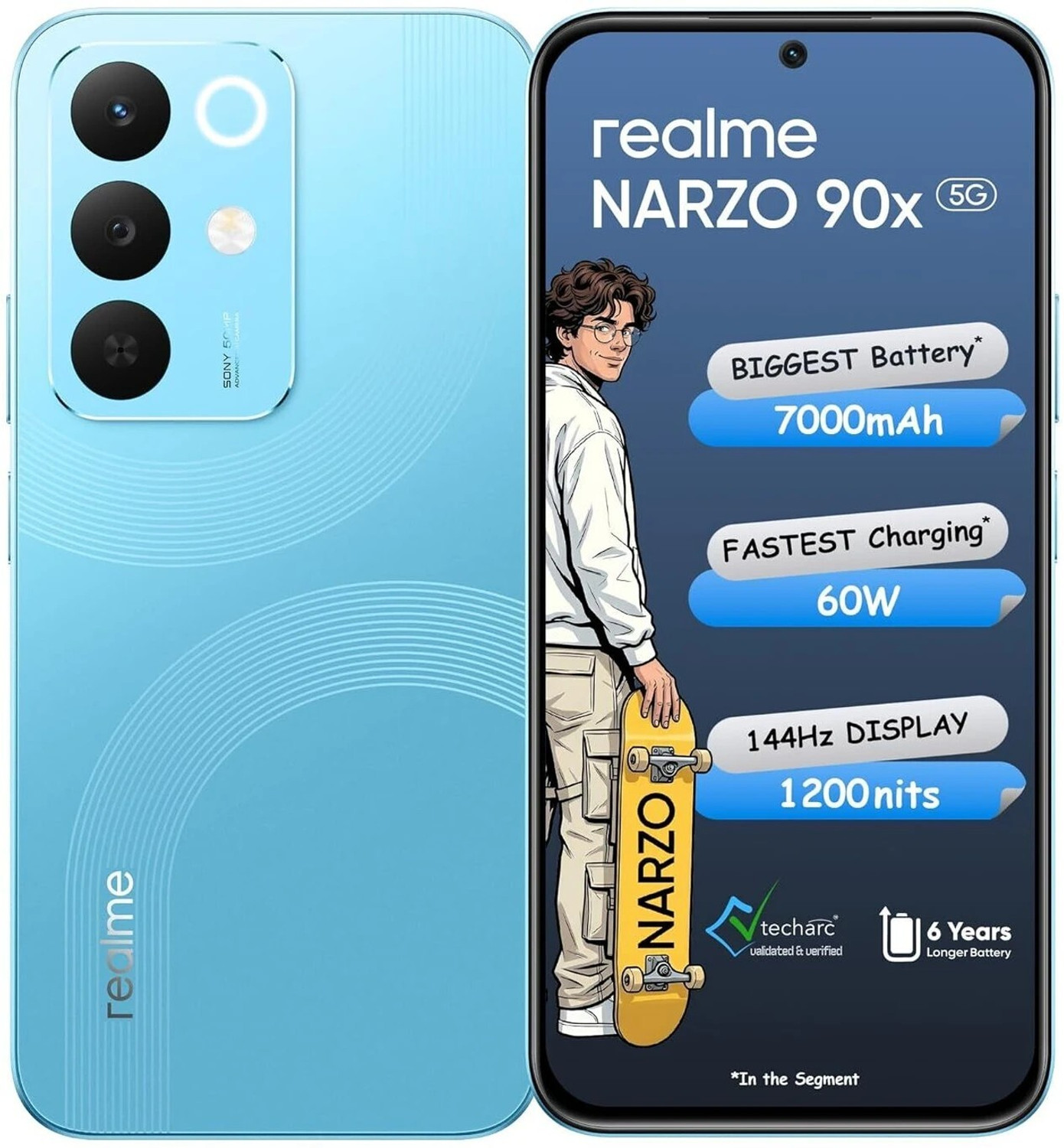 Image of realme Narzo 90x 5G (Aqua Blue, 128 GB)