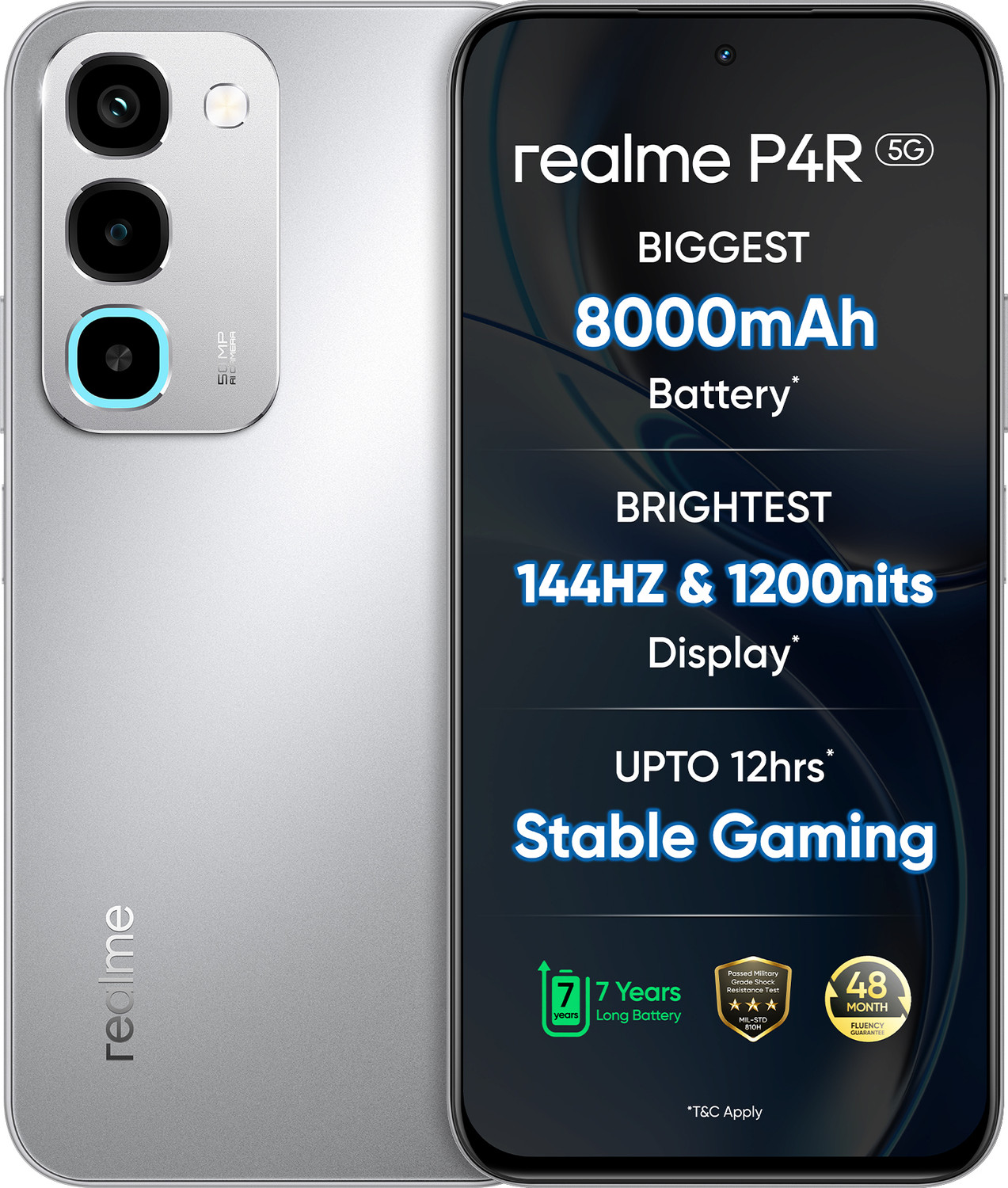 Image of realme P4R 5G (Silver Glare, 128 GB)