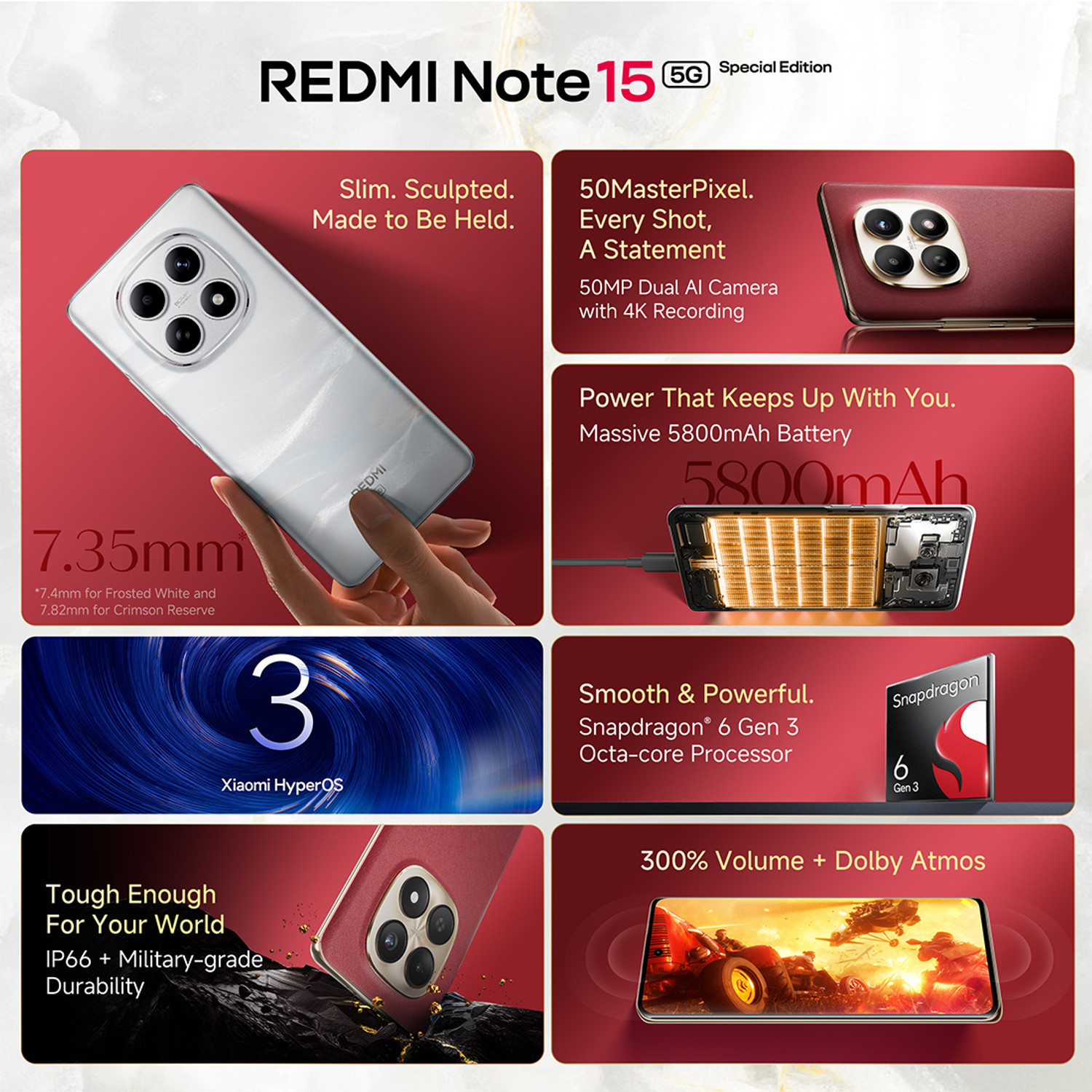 Image of REDMI Note 15 SE 5G (Frosted White, 128 GB)