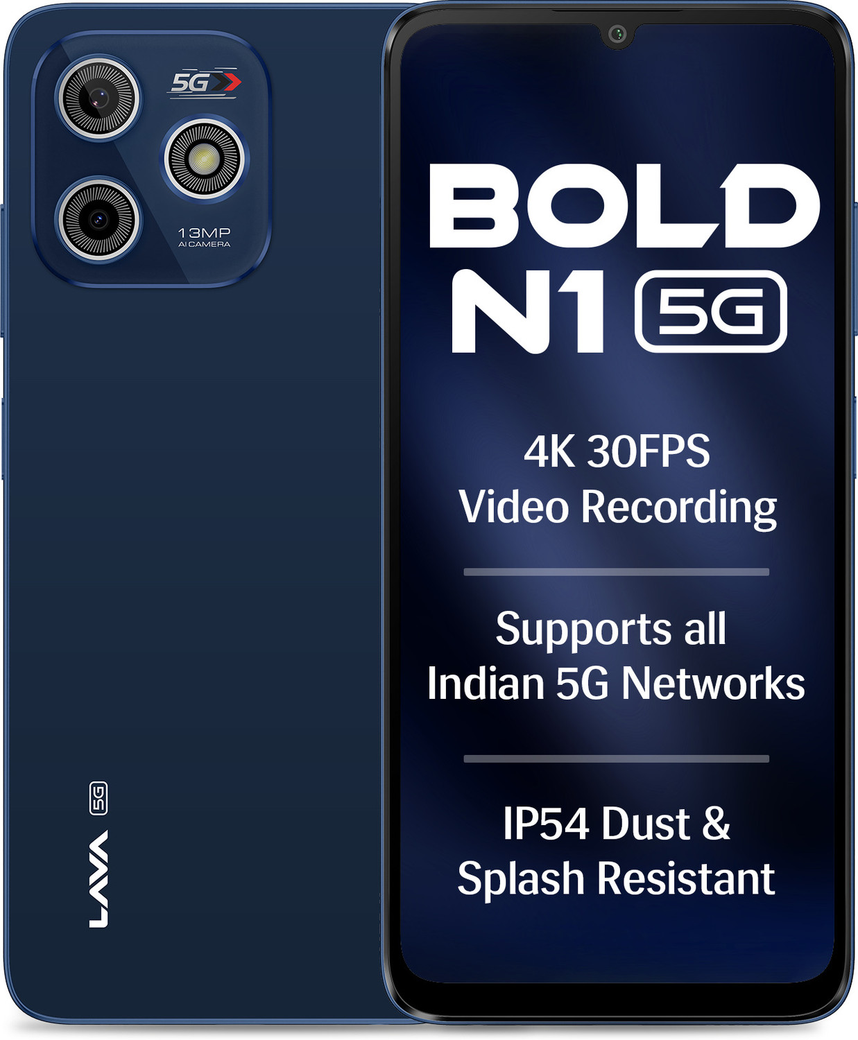 Image of LAVA Bold N1 5G (Royal Blue, 64 GB)