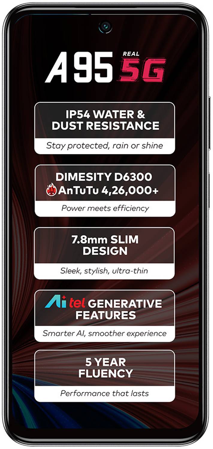 itel A95 5G 128GB Shadow Black - Image 3