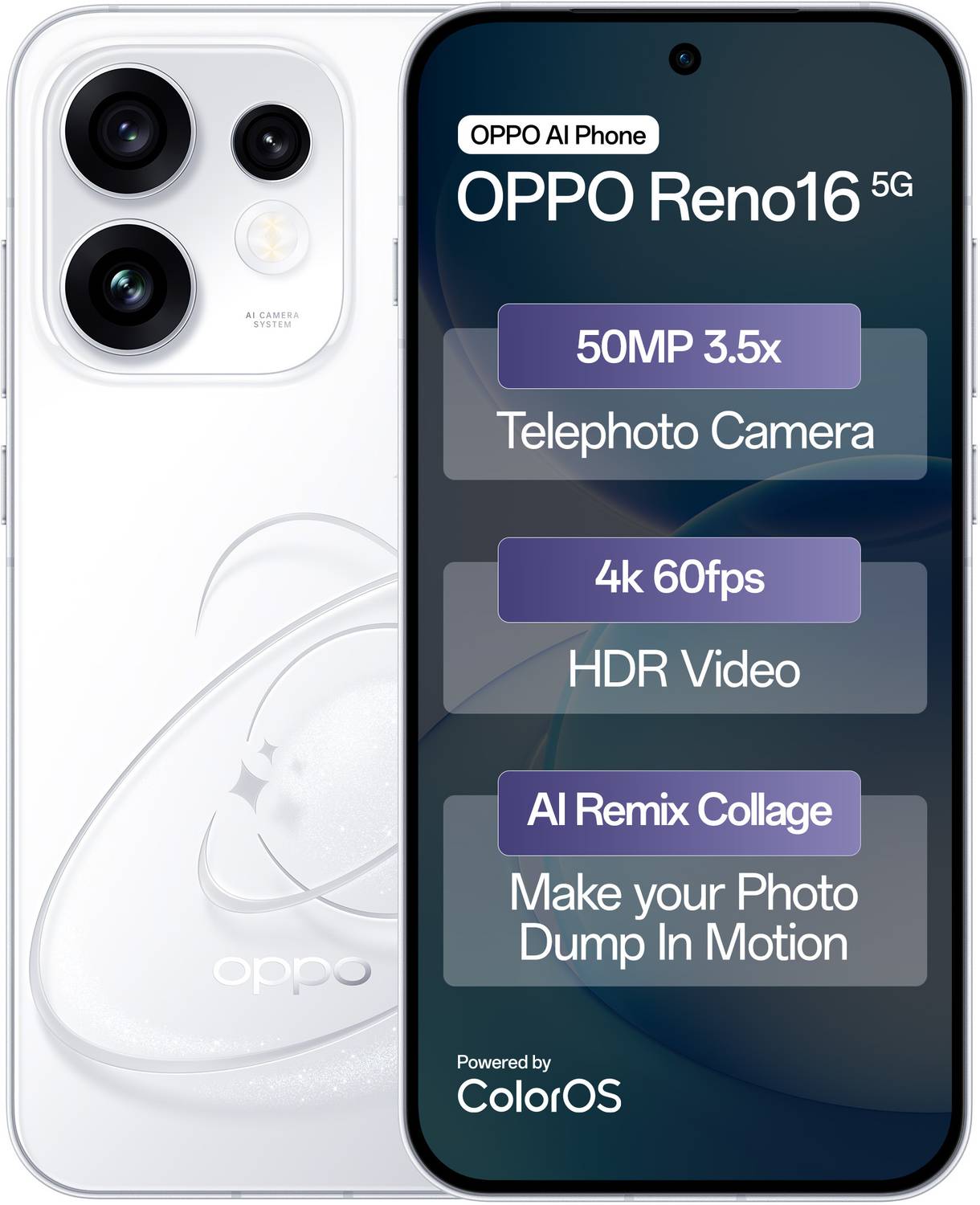 OPPO Reno16 5G Starry White 256 GB