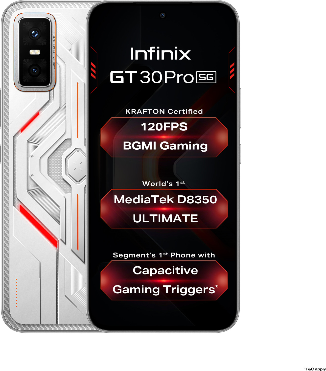 Image of Infinix GT 30 Pro 5G+ (Prism White, 256 GB)