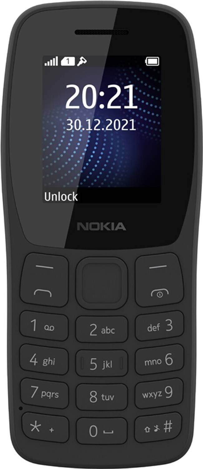 Nokia 105 Classic Single Sim Keypad Phone, Without Charger (Charc