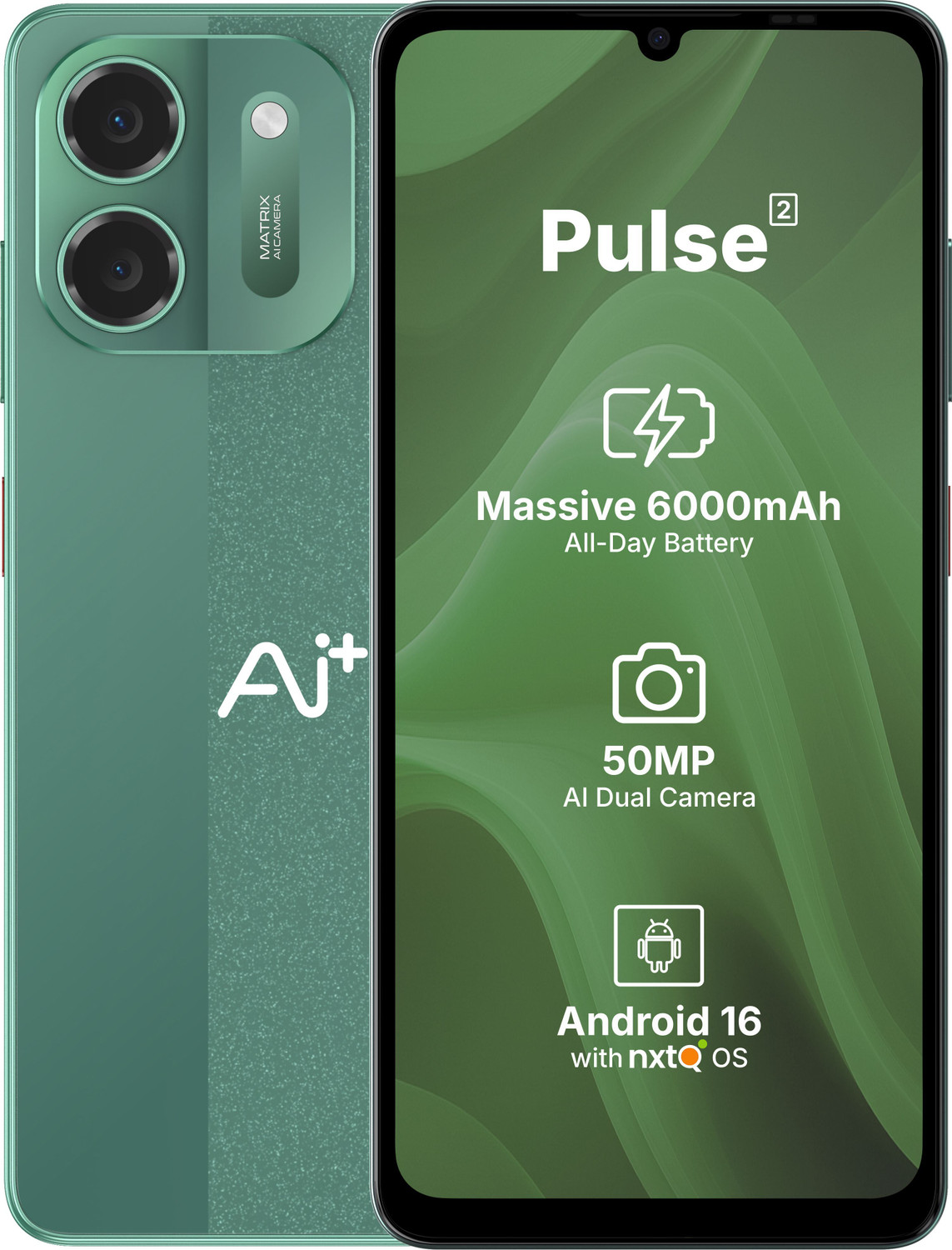 Image of Ai+ Pulse 2 (Green, 128 GB)