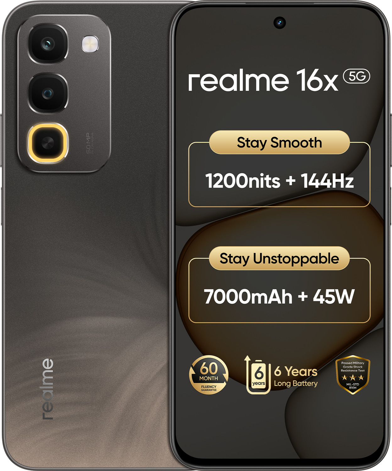 Image of realme 16x 5G (Endurance Brown, 128 GB)