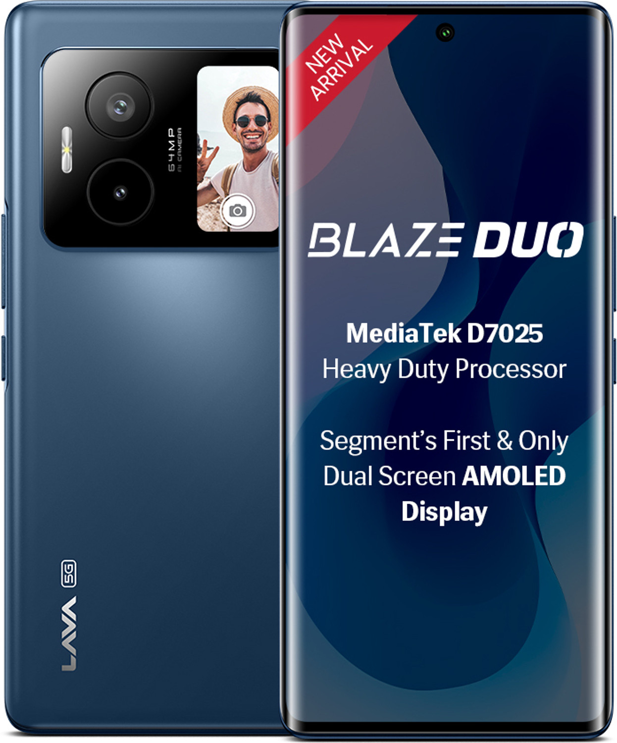 Image of LAVA Blaze Duo (Celestial Blue, 128 GB)