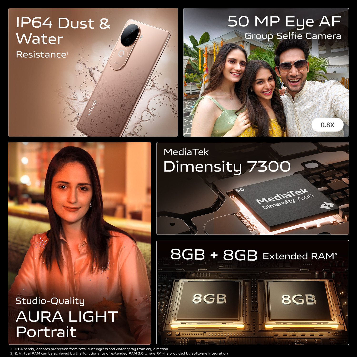 Image of vivo V40e 5G (Royal Bronze, 256 GB)