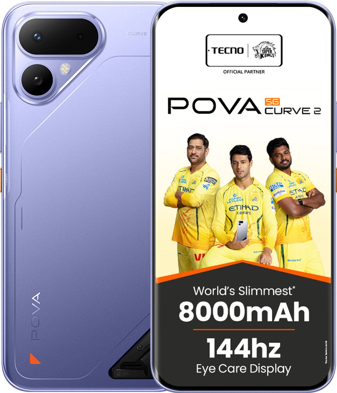Tecno Pova Curve 2 5G (Mystic Purple, 128 GB)