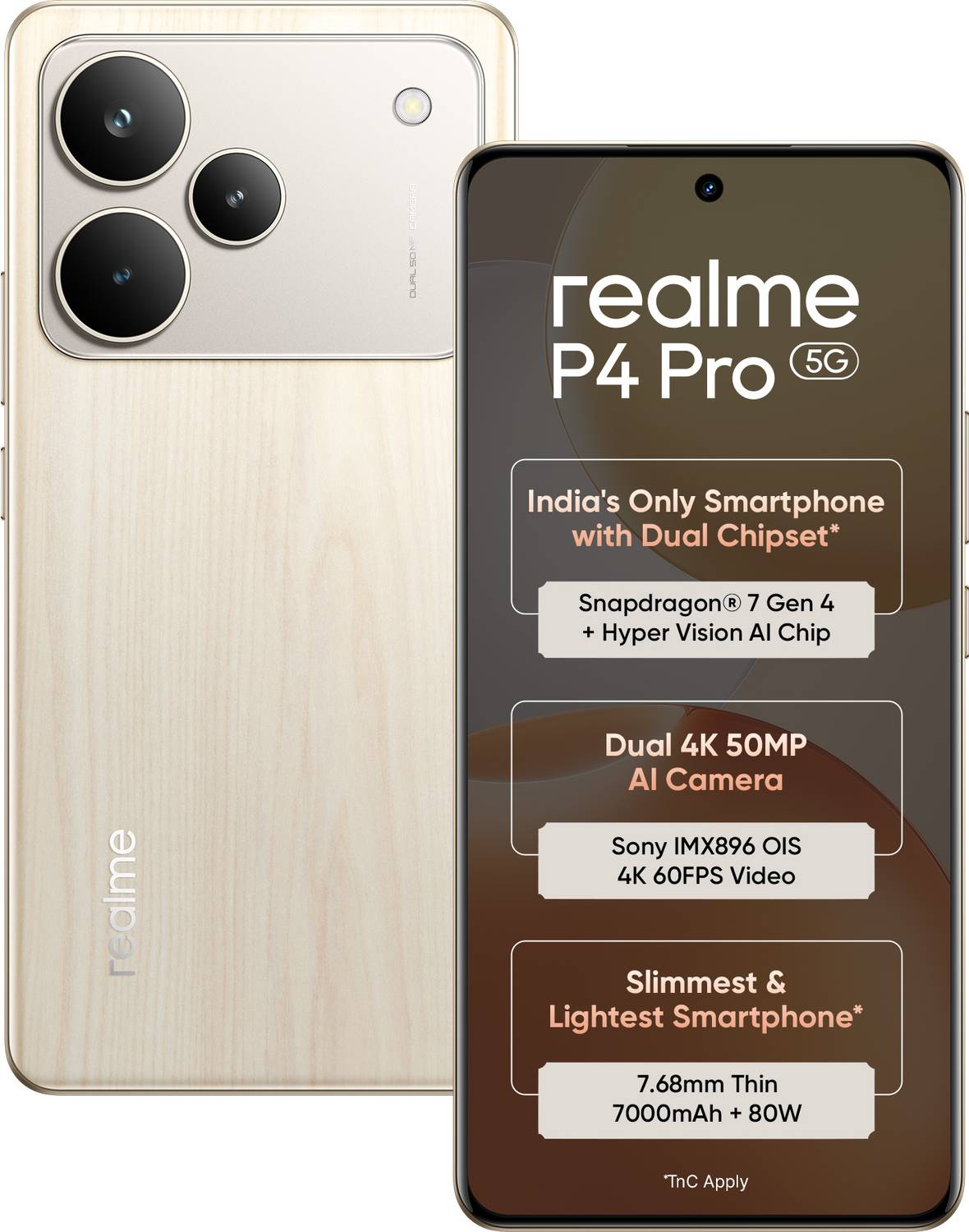 realme P4 Pro 5G Birch Wood 128 GB
