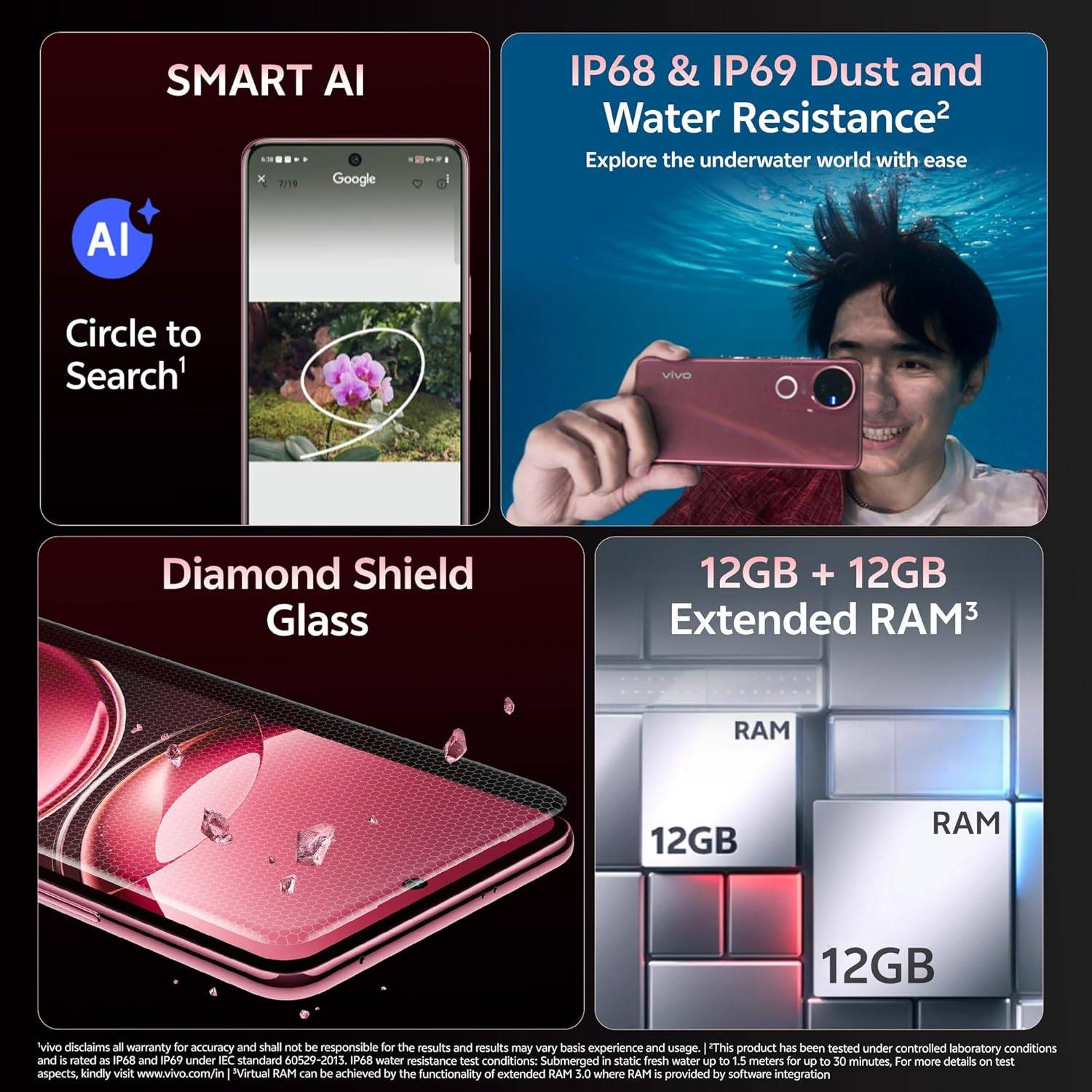vivo V50 5G 128GB Rose Red - Image 5