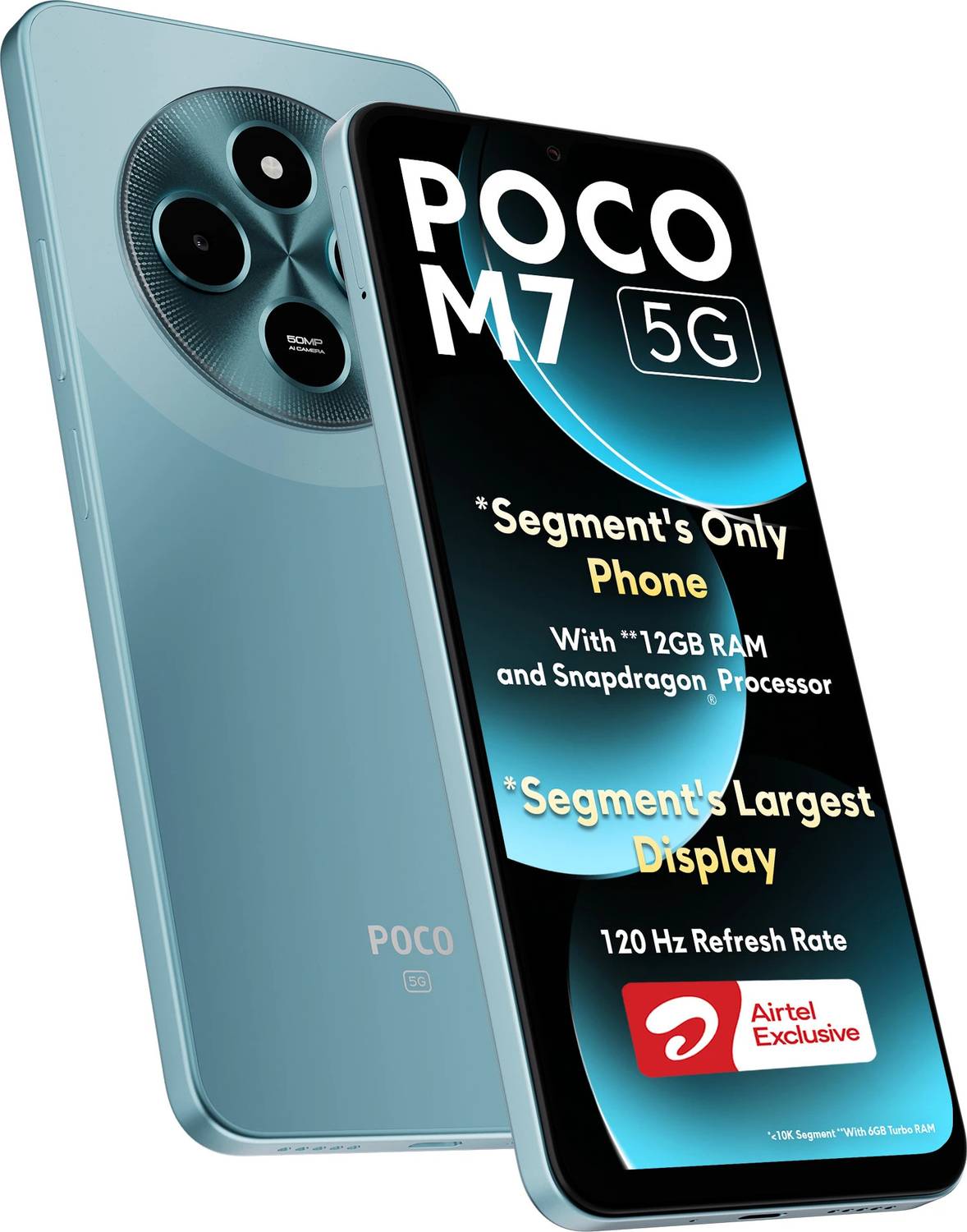 POCO M7 5G - Locked with Airtel Prepaid (Ocean Blue, 128 GB) (6 G