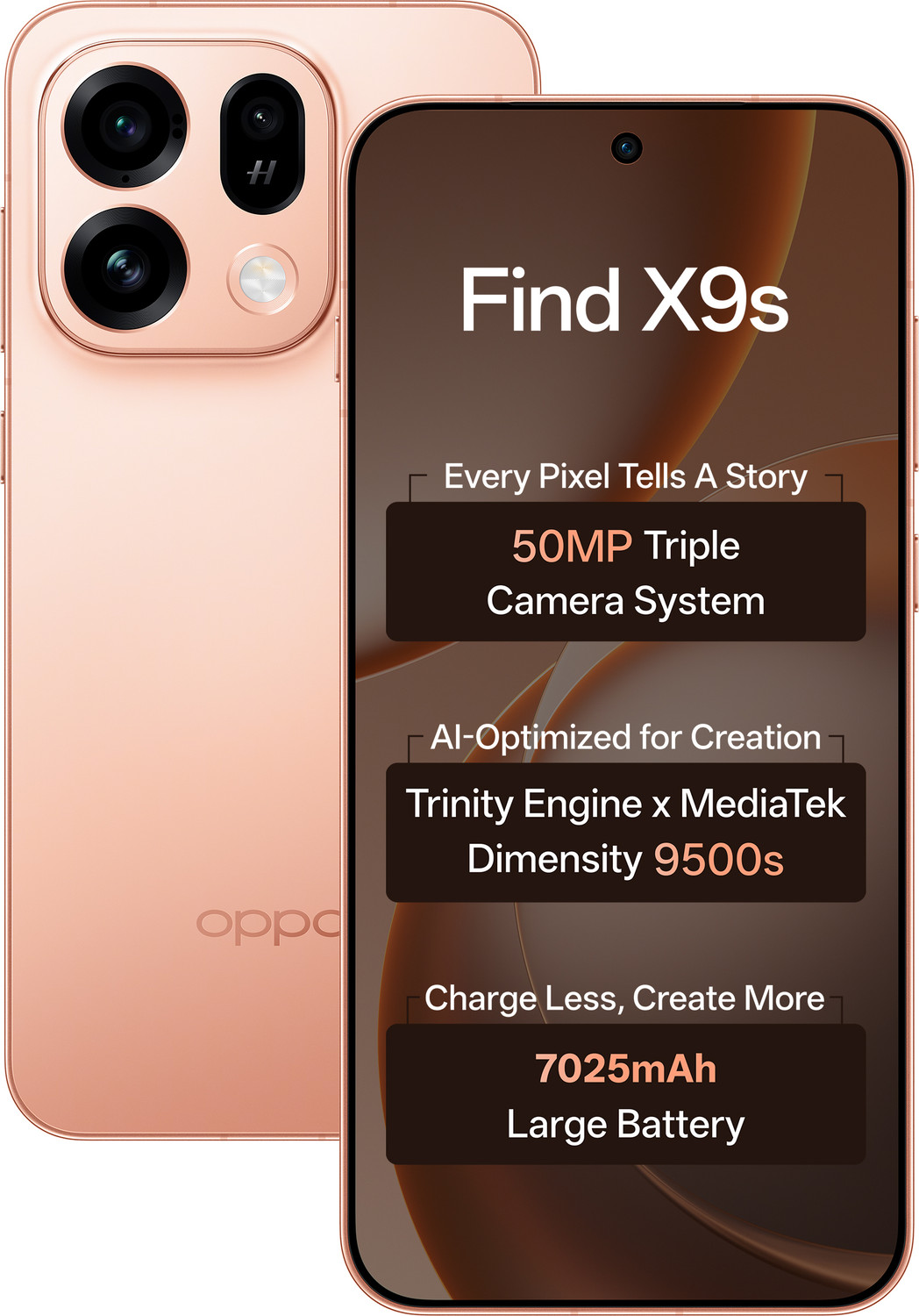 Image of OPPO Find X9s (Sunset Orange, 256 GB)