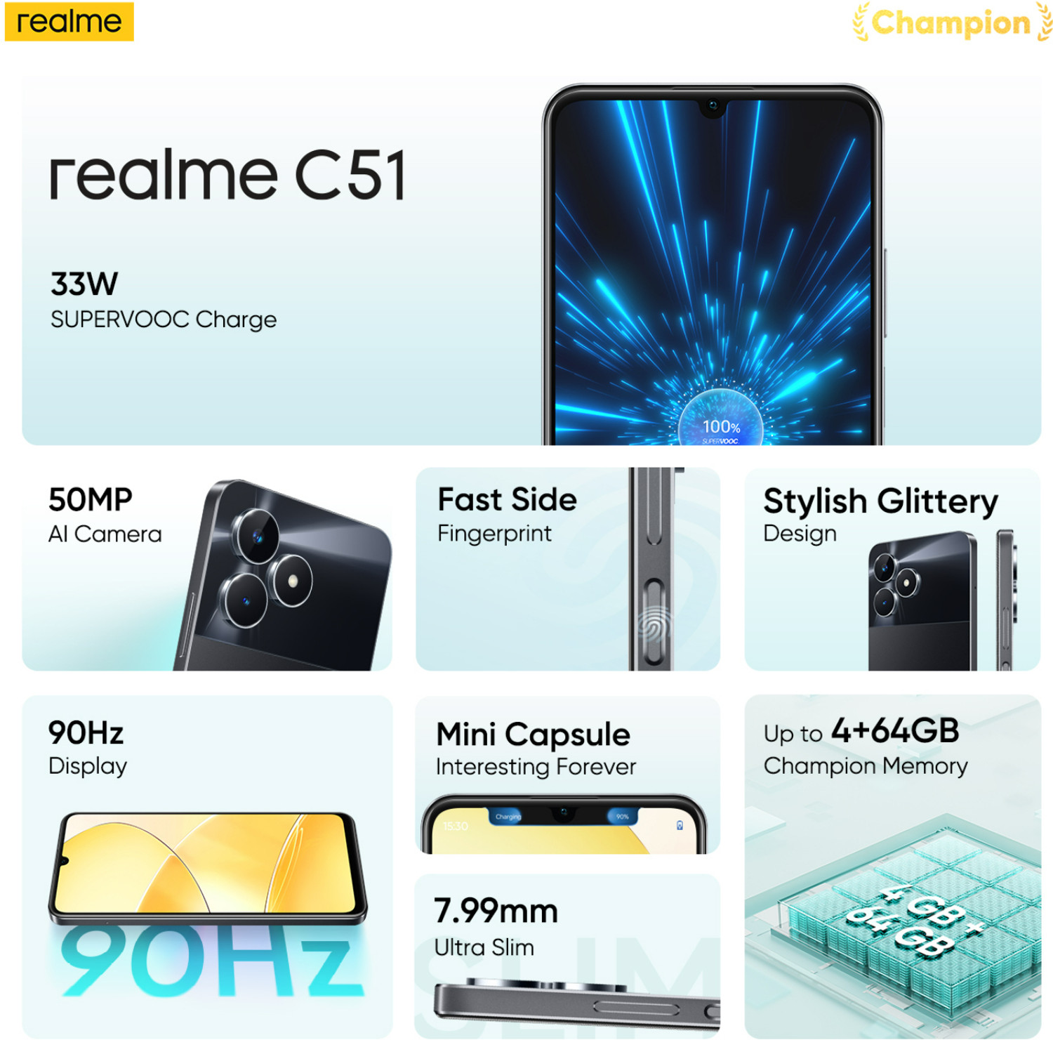 Image of realme C51 (Carbon Black, 128 GB)