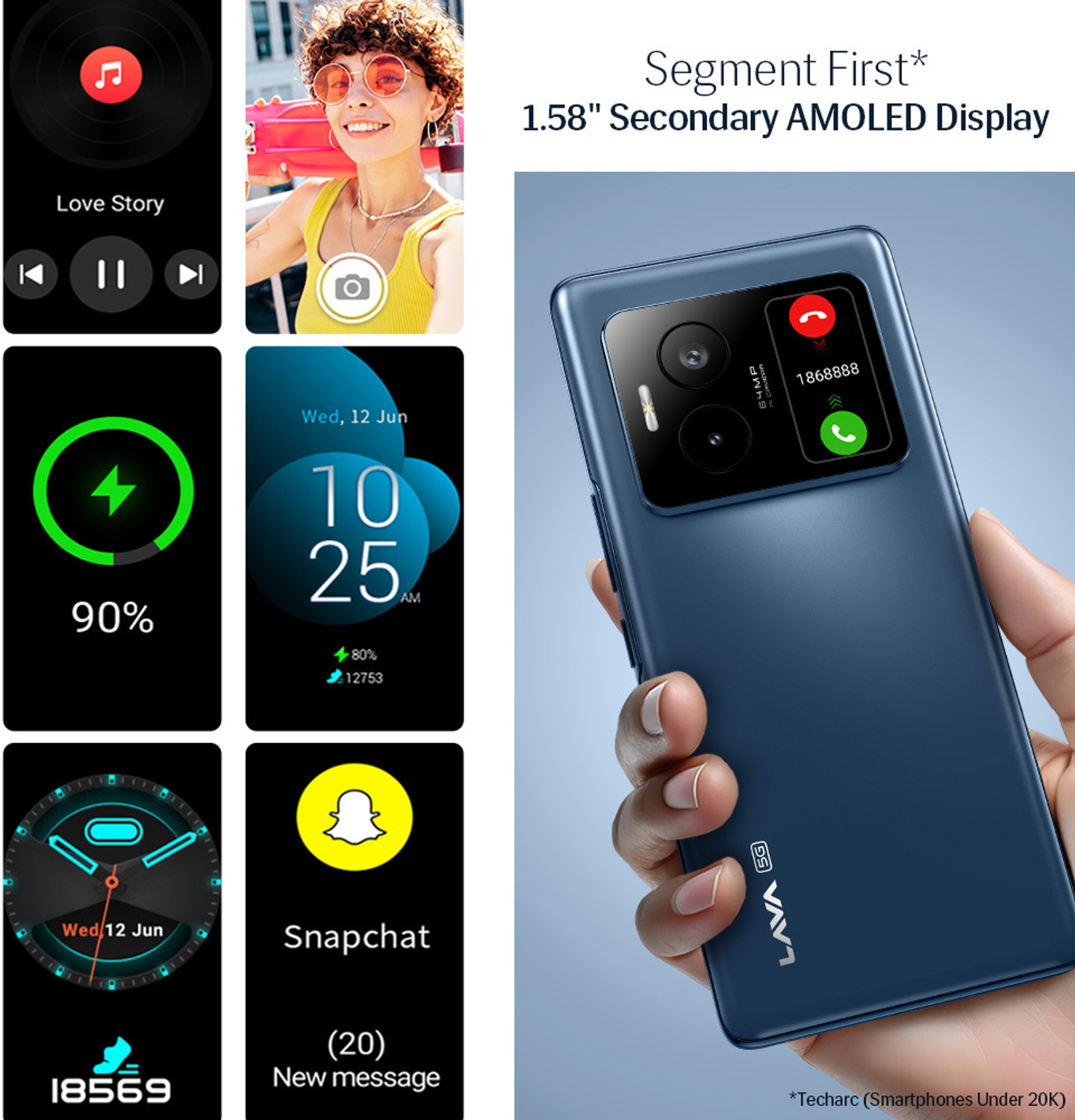 Image of LAVA Blaze Duo (Celestial Blue, 128 GB)