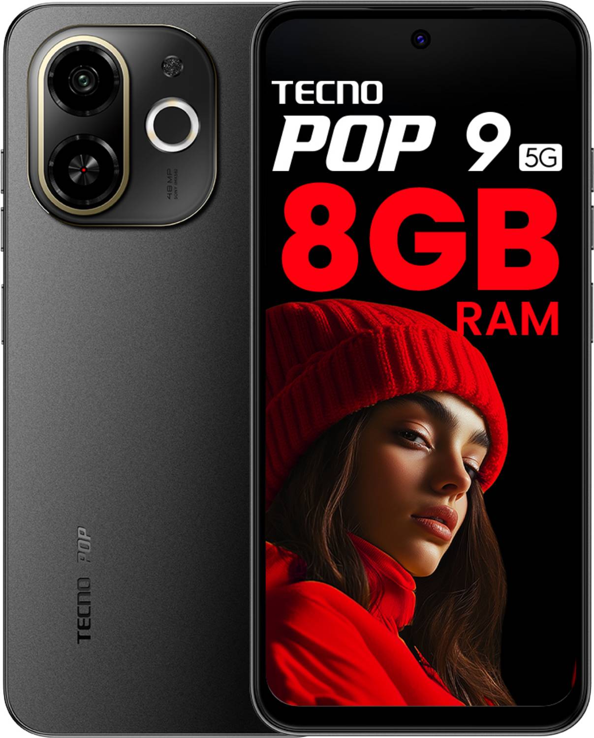 Tecno Pop 9 5G (Midnight Shadow, 128 GB)