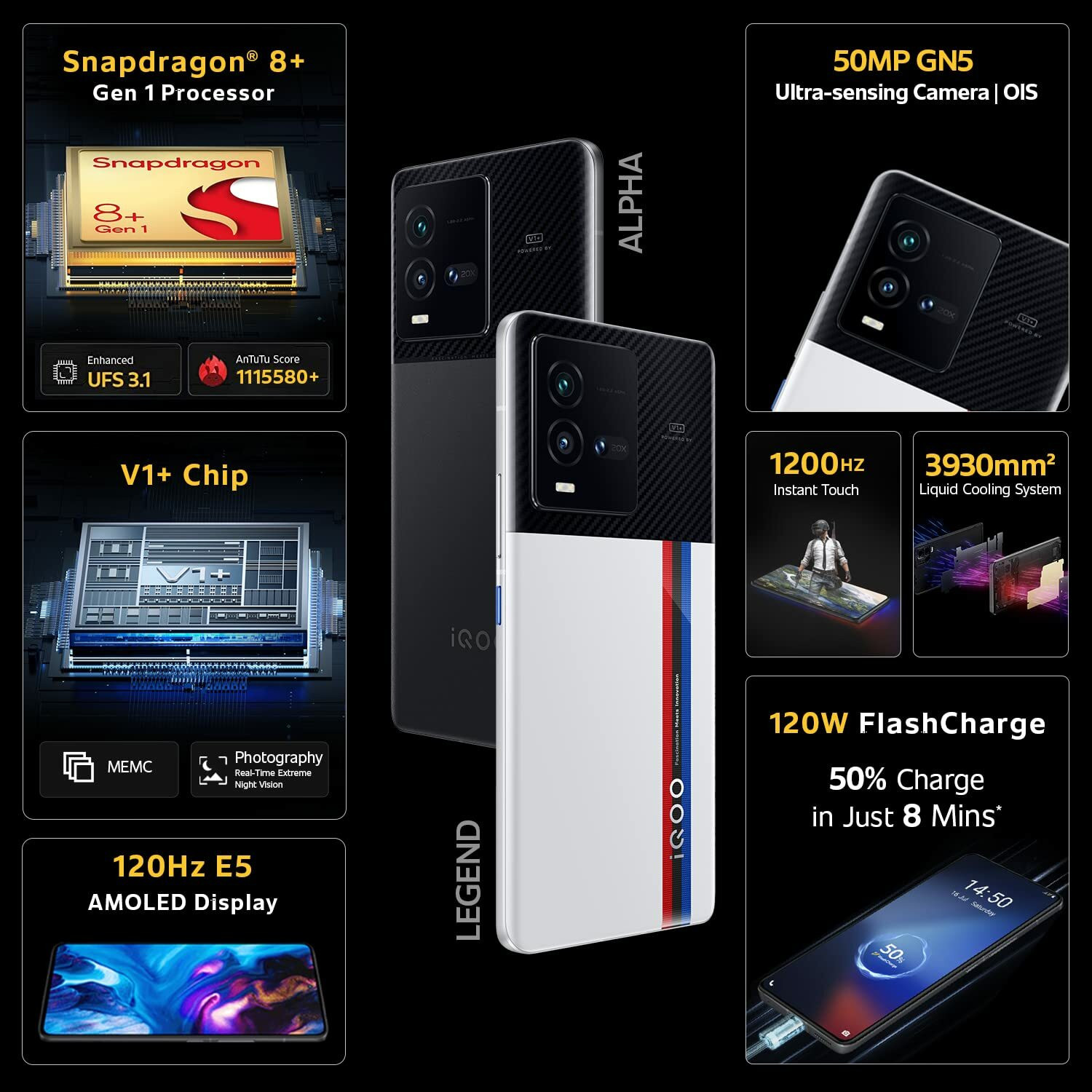 Image of IQOO 9T 5G (ALPHA, 256 GB)