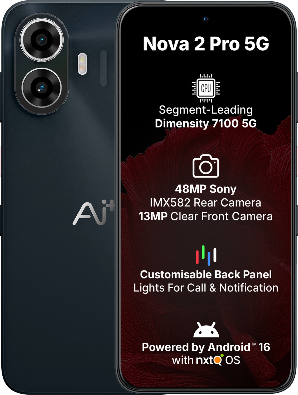 Image of Ai+ Nova 2 Pro 5G (Black, 128 GB)