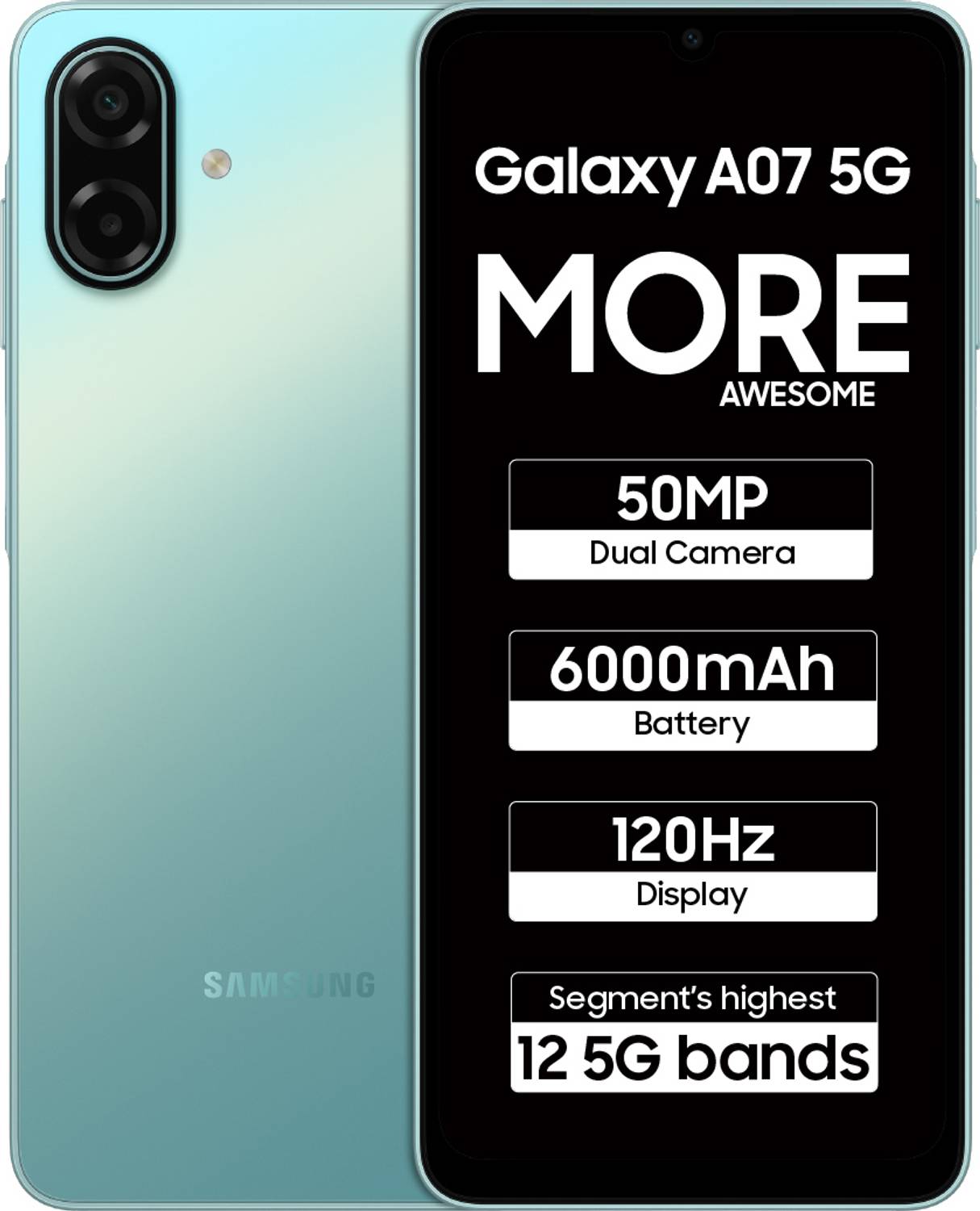 Samsung Galaxy A07 5G (Light Green, 128 GB)