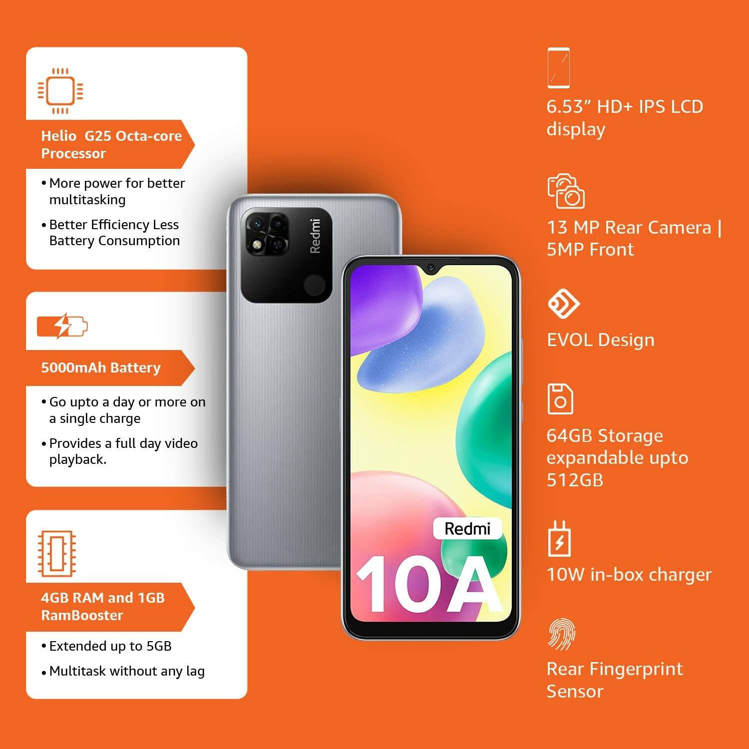 REDMI 10A (64 GB Storage, 4 GB RAM) Online at Best Price On