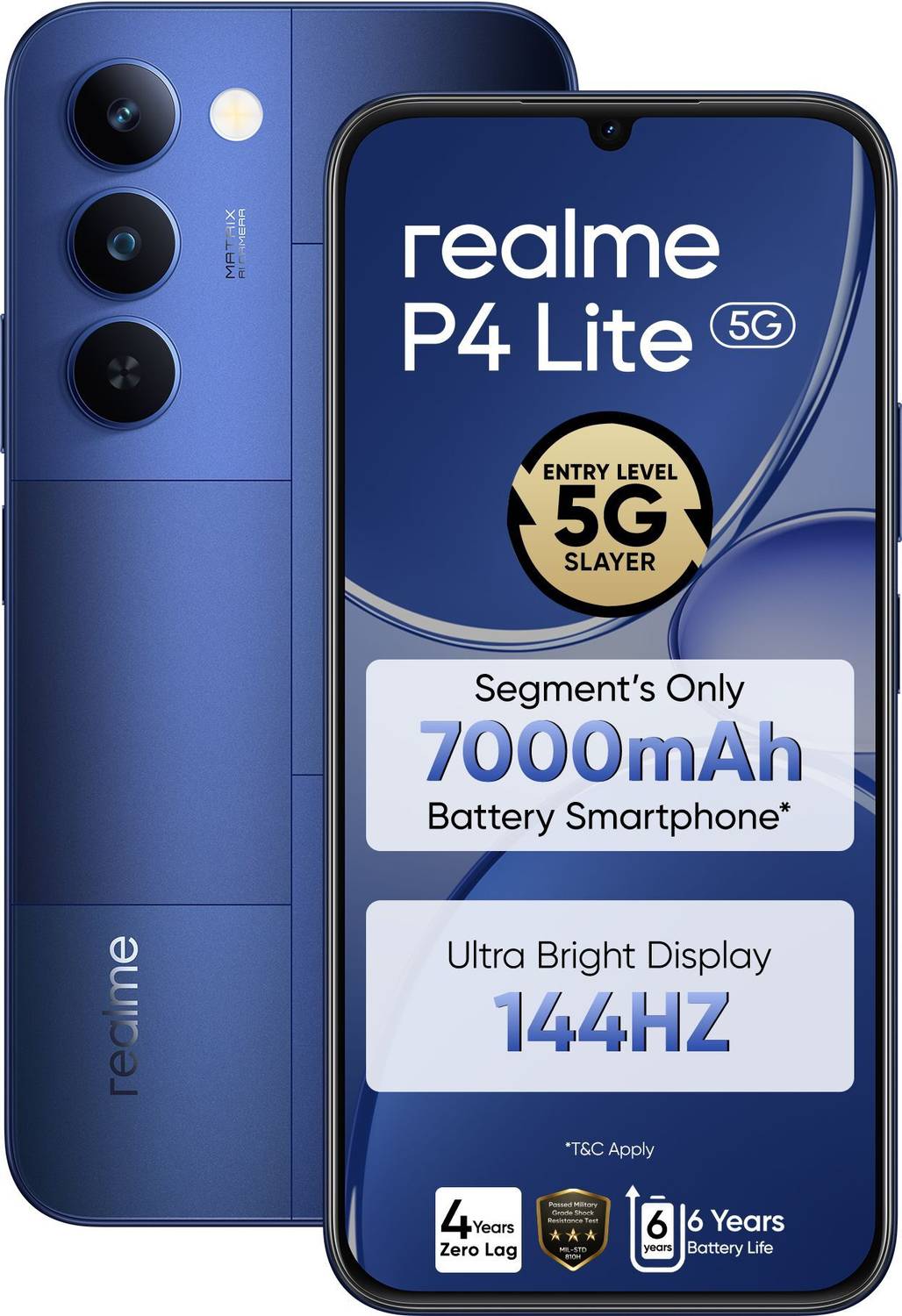 realme P4 Lite 5G 64GB Mosaic Blue - Image 1