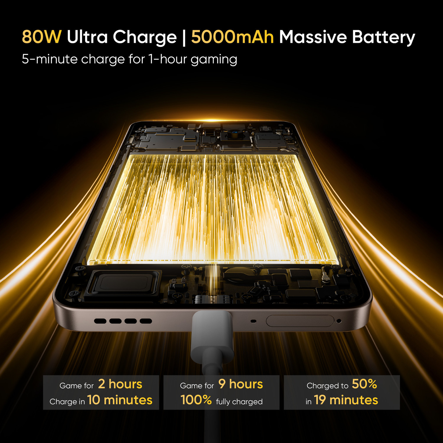 Image of realme 13+ 5G (Victory Gold, 256 GB)