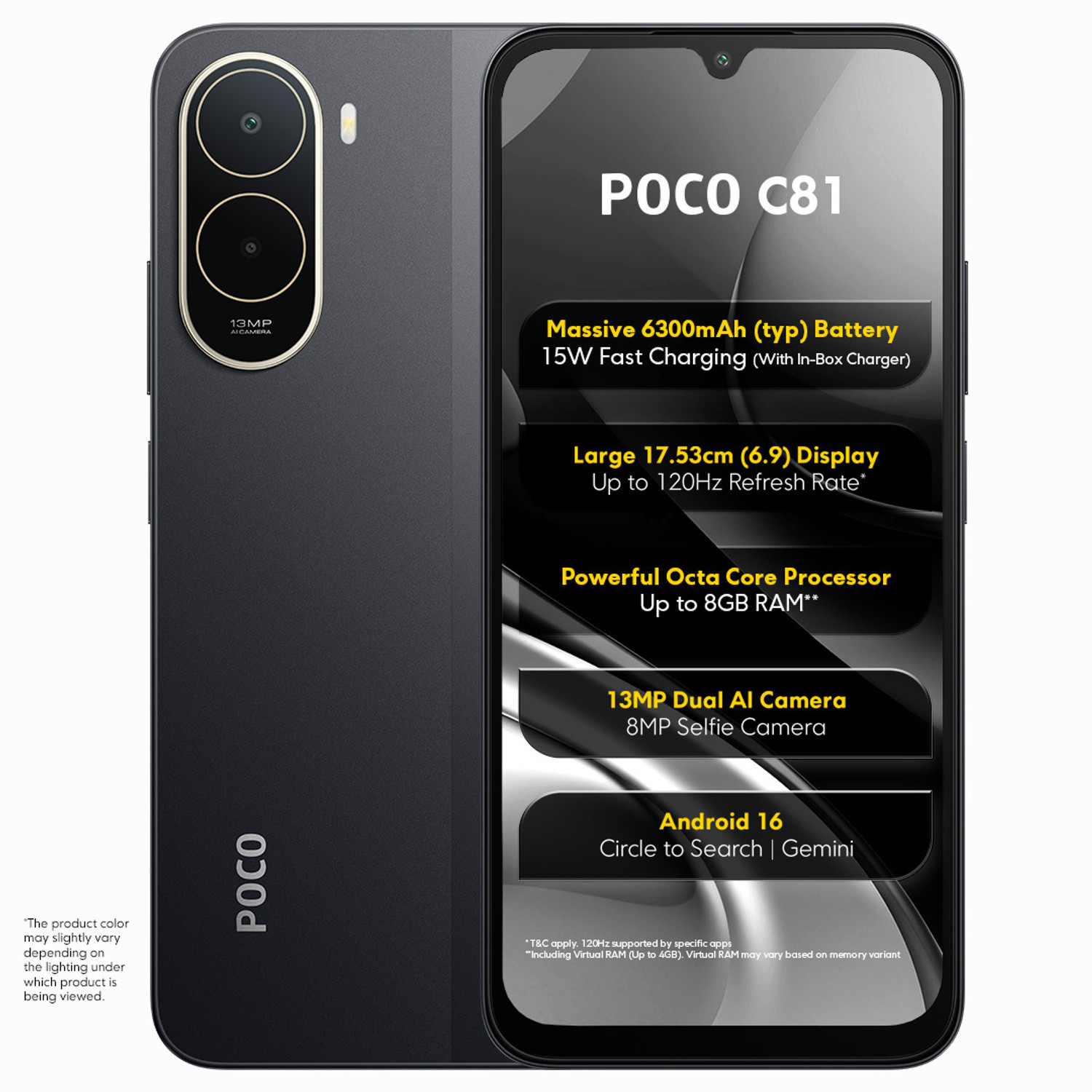 Image of POCO C81 (Elite Black, 64 GB)