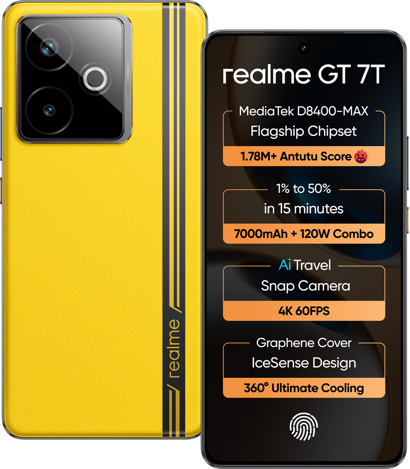 Image of realme GT 7T (Racing Yellow, 256 GB)