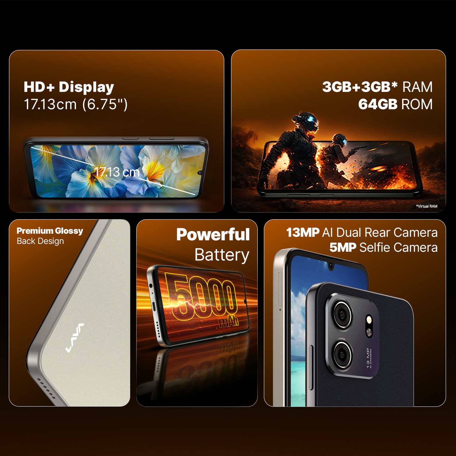 Image of LAVA Bold N2 Lite (Nilgiri Blue, 64 GB)