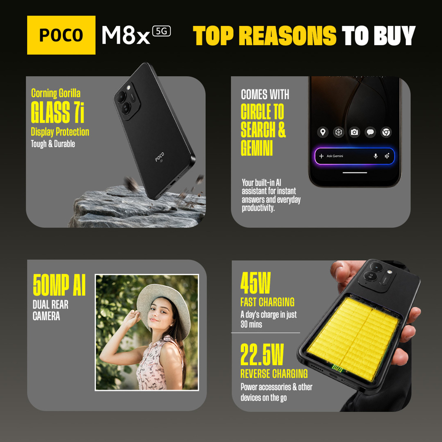 Image of POCO M8x 5G (Black, 128 GB)
