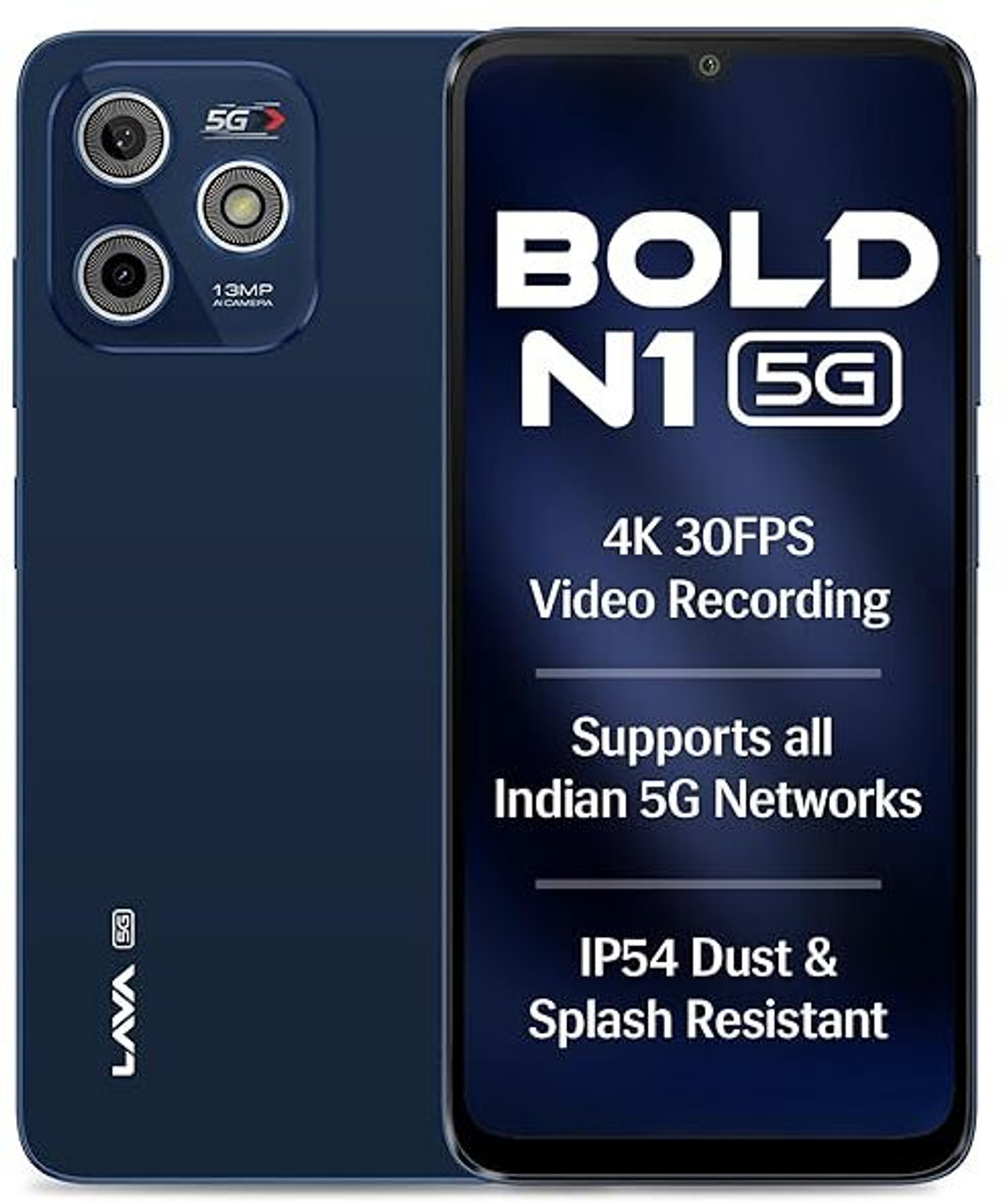Image of LAVA Bold N1 5G (Royal Blue, 64 GB) (4 GB RAM)