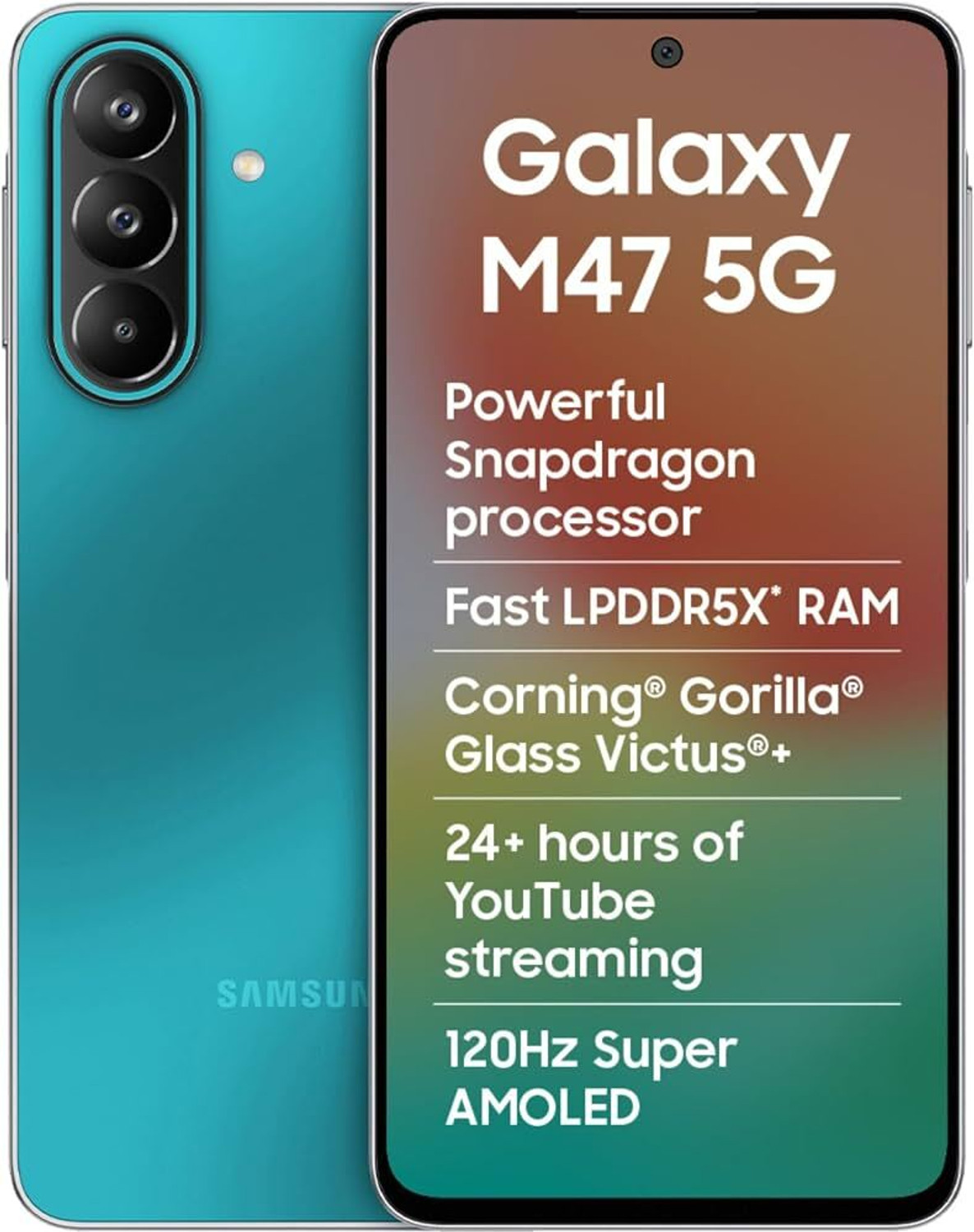 Image of Samsung M47 5G (Blaze Blue, 128 GB)