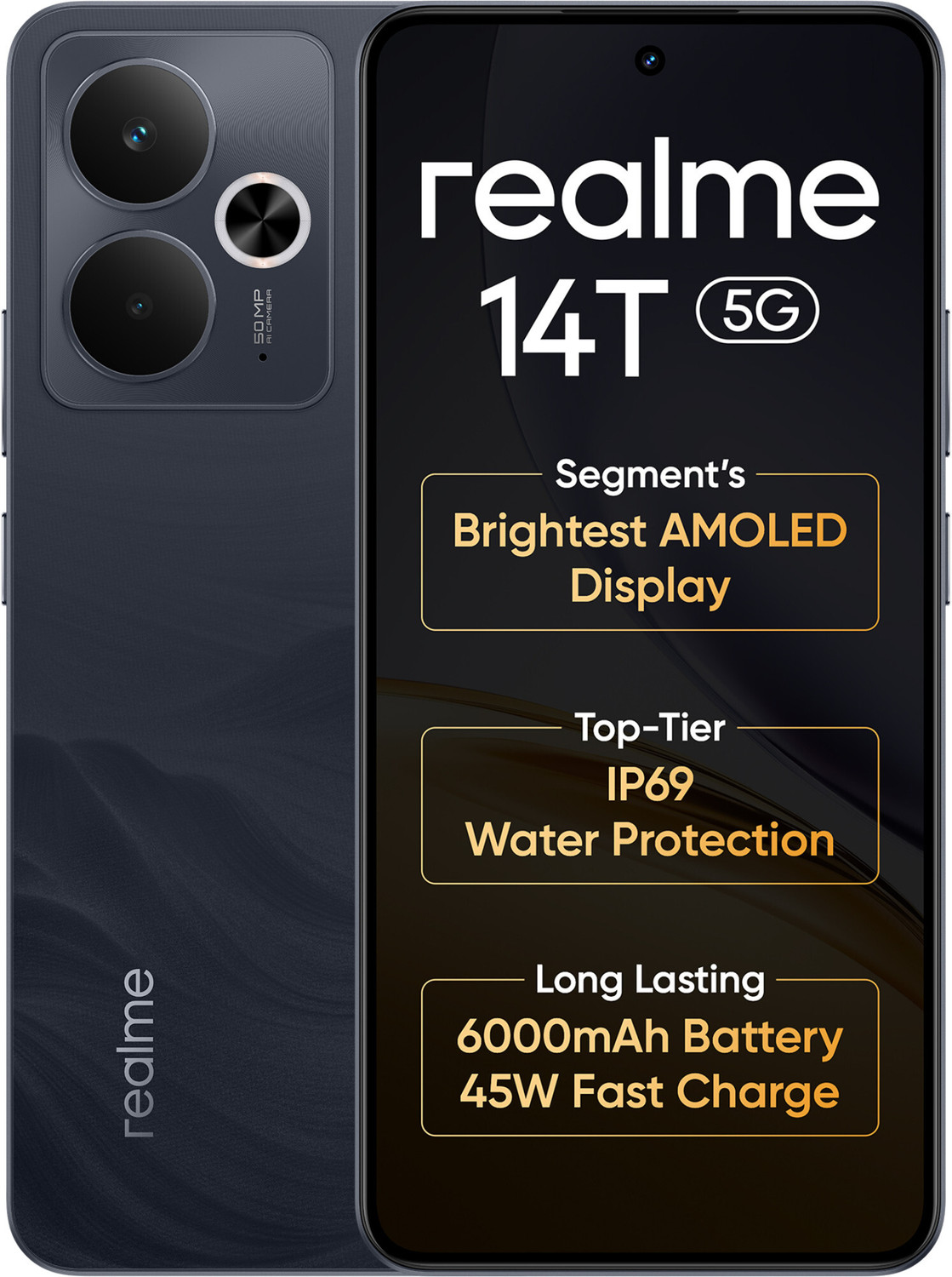 Image of realme 14T 5G (Obsidian Black, 256 GB)