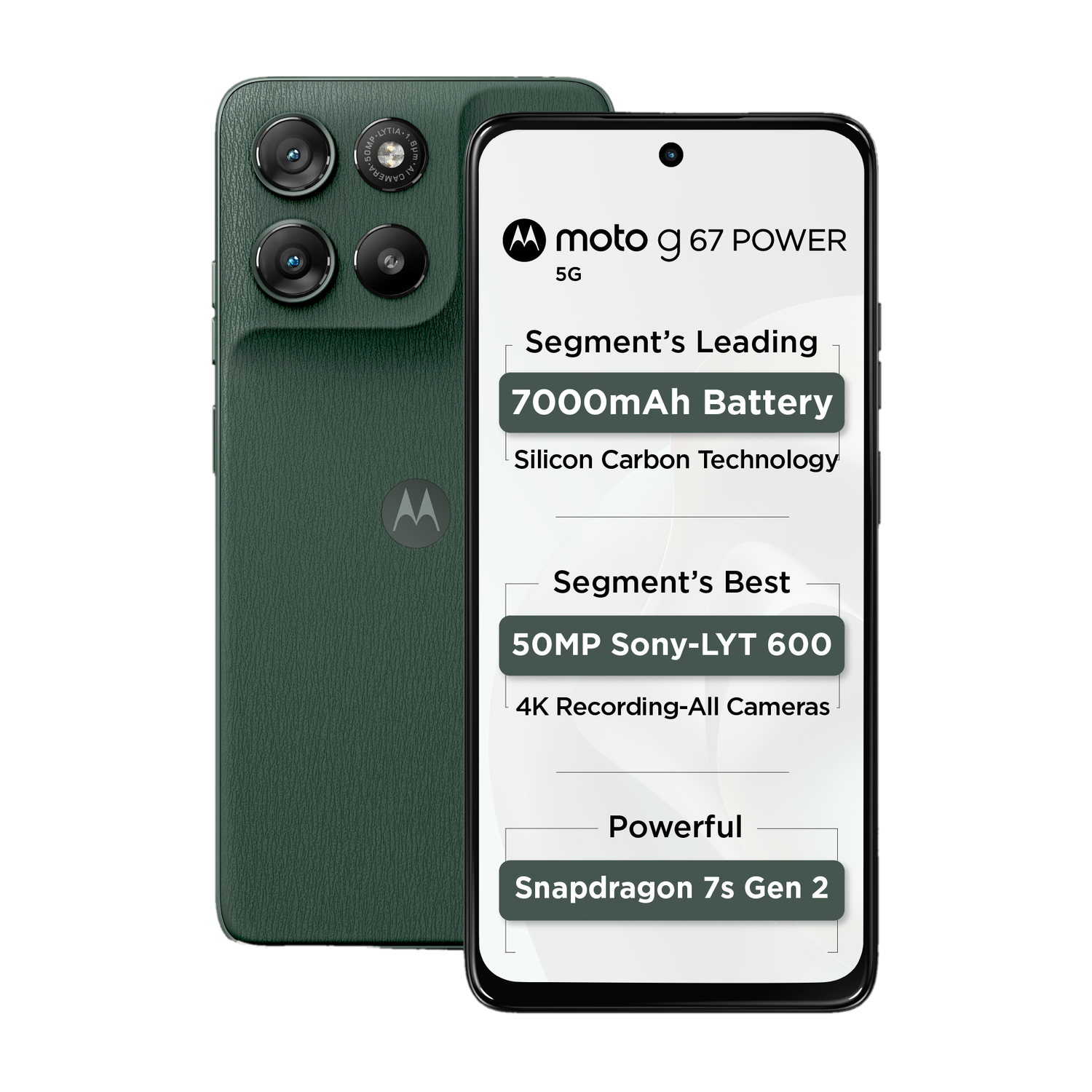 Image of MOTOROLA g67 power 5G (Pantone Cilantro, 128 GB)