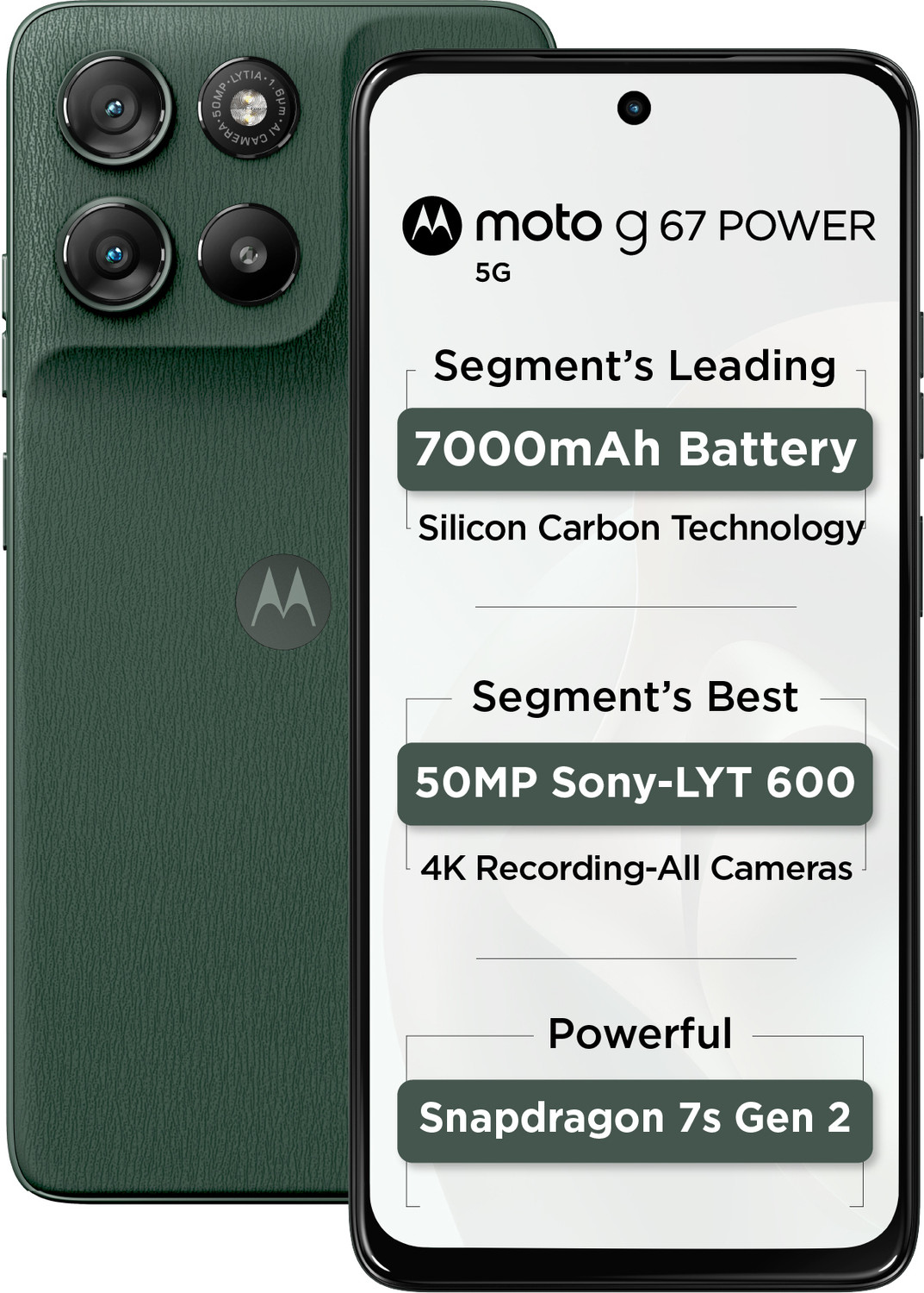 Image of MOTOROLA g67 power 5G (Pantone Cilantro, 128 GB)