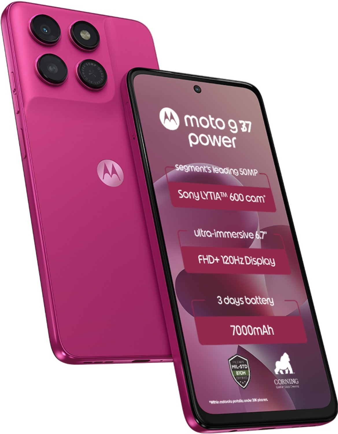 Image of MOTOROLA G77 Power (PANTONE Fuchsia Red, 128 GB)