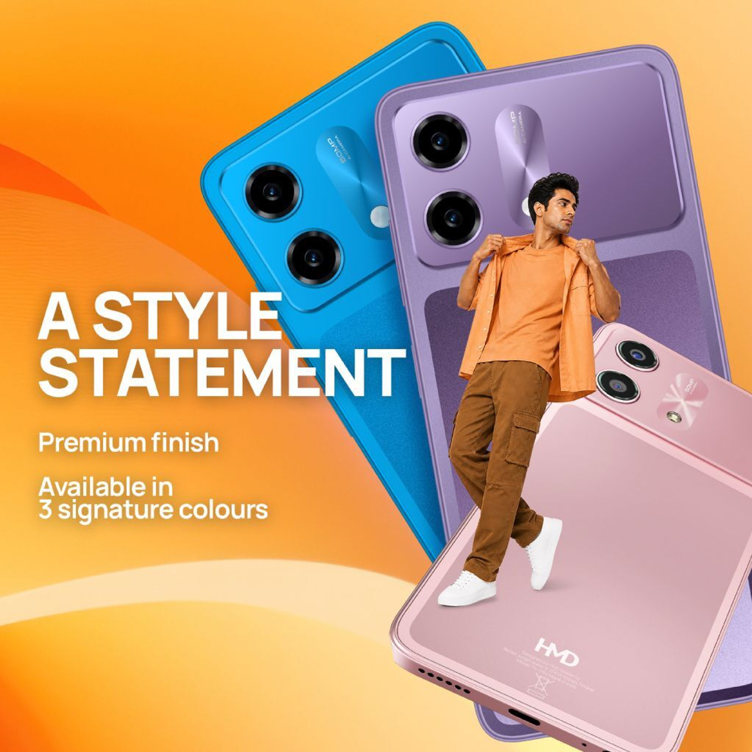 Image of HMD VIBE2 5G (Peach Pink, 128 GB)
