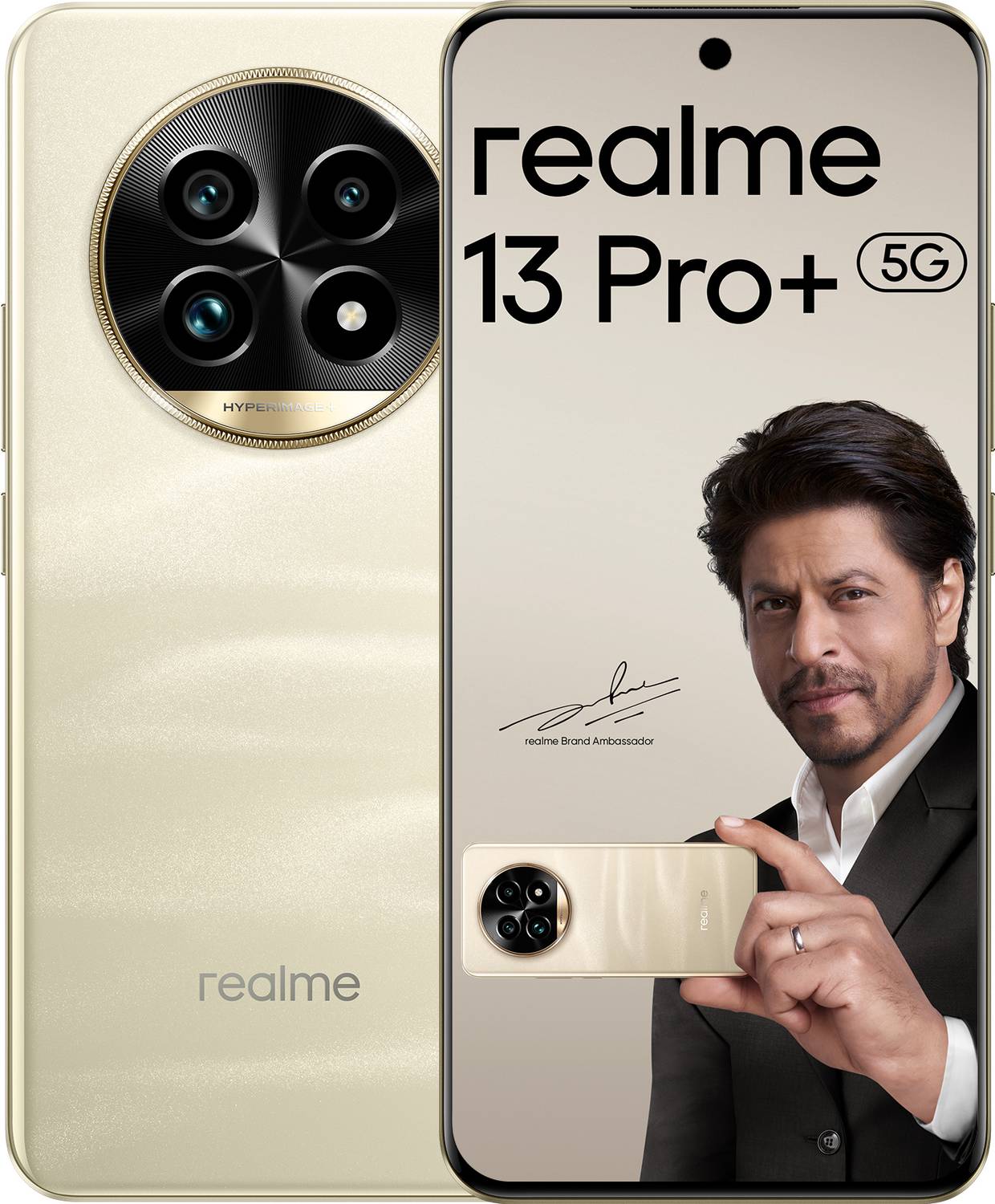 realme 13 Pro+ 5G (256GB, Monet Gold) - Image 1